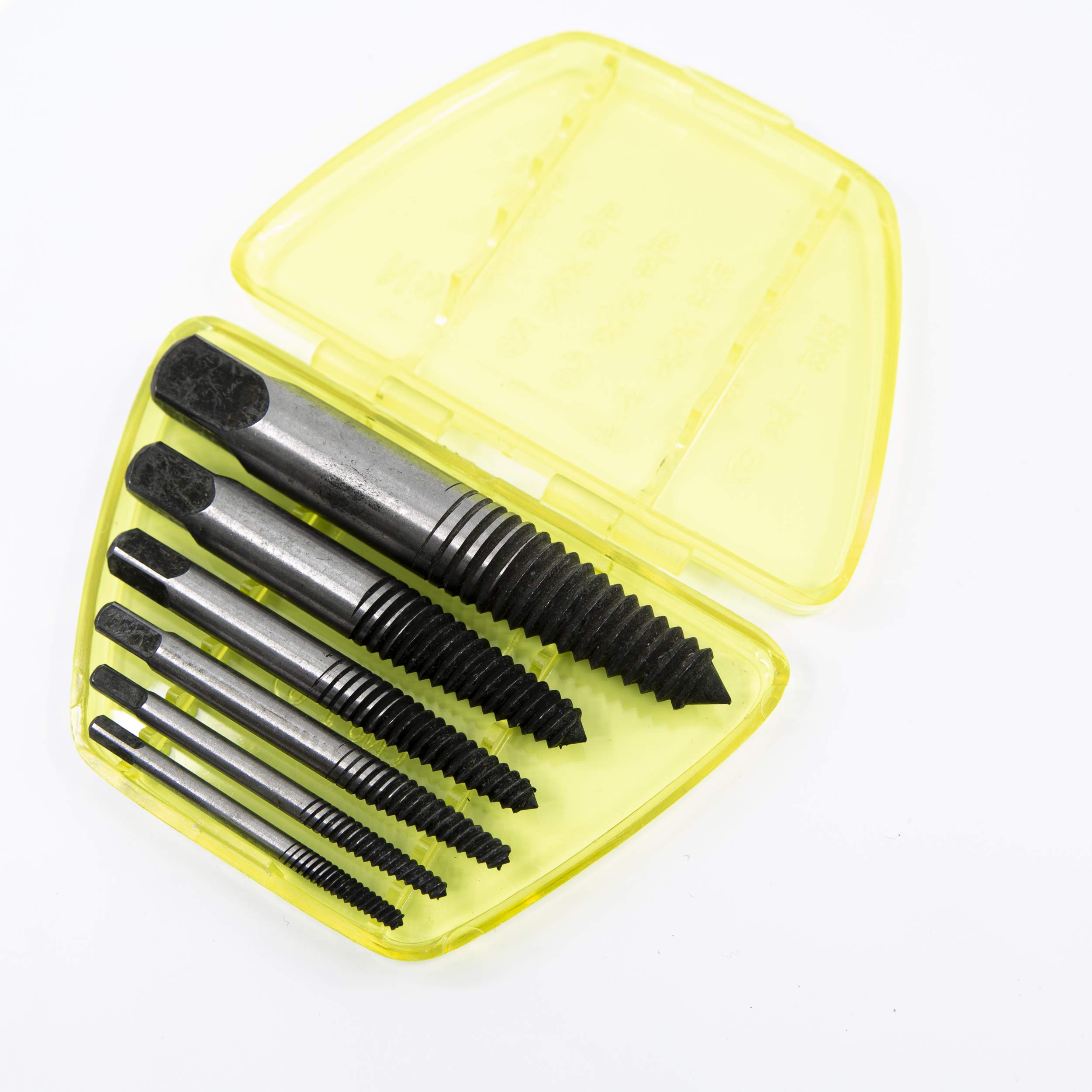 Genius Tools 6-Piece Screw Extractor Set AT-EX6 | Easy Broken Bolt & Screw Removal Kit for DIY & Professional Use
