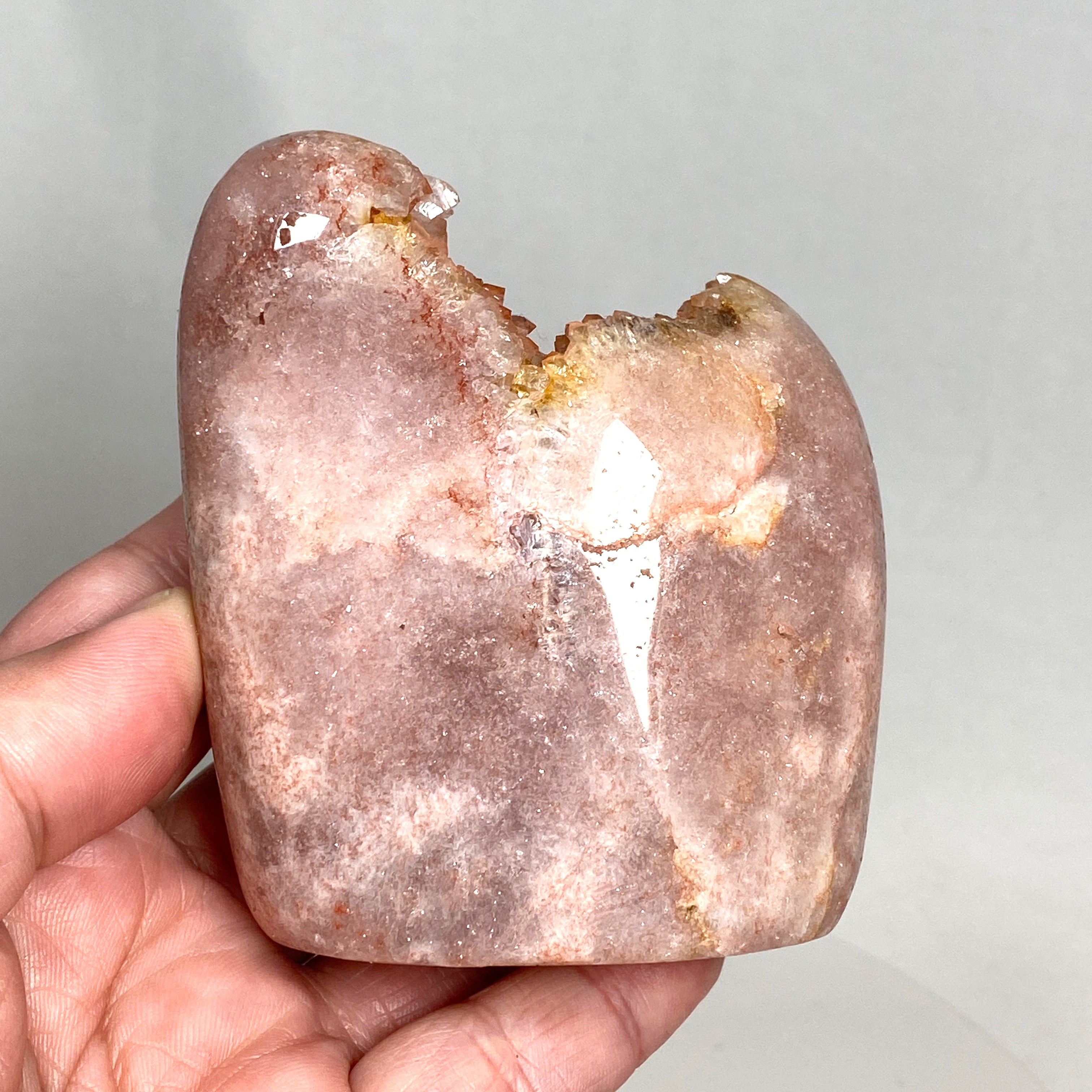 Natural Pink Amethyst Freeform Stone - Healing Crystal for Meditation, Yoga & Home Decor - PAF 05