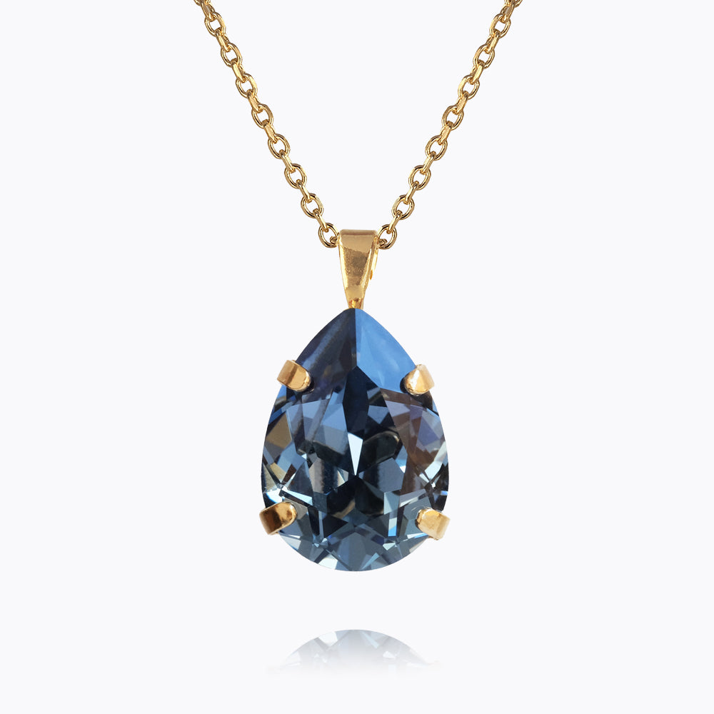 Mini Drop Necklace - Dainty Denim Blue Pendant Jewelry for Women, Perfect for Everyday Wear & Gift Giving