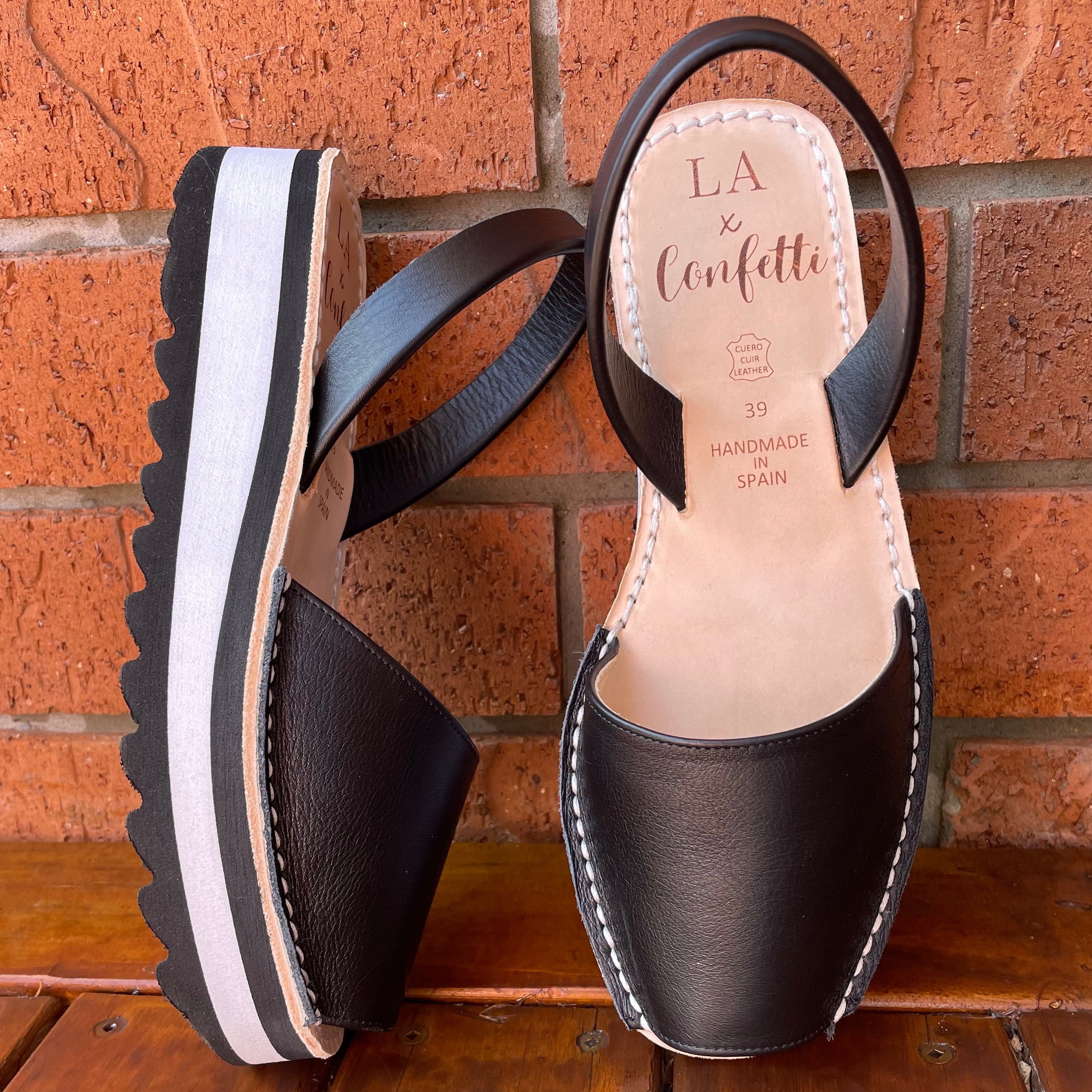 LA x Confetti Brooklyn Flatform Black Sneakers - Trendy Platform Shoes for Women | Perfect for Casual Wear, Street Style & Everyday Comfort