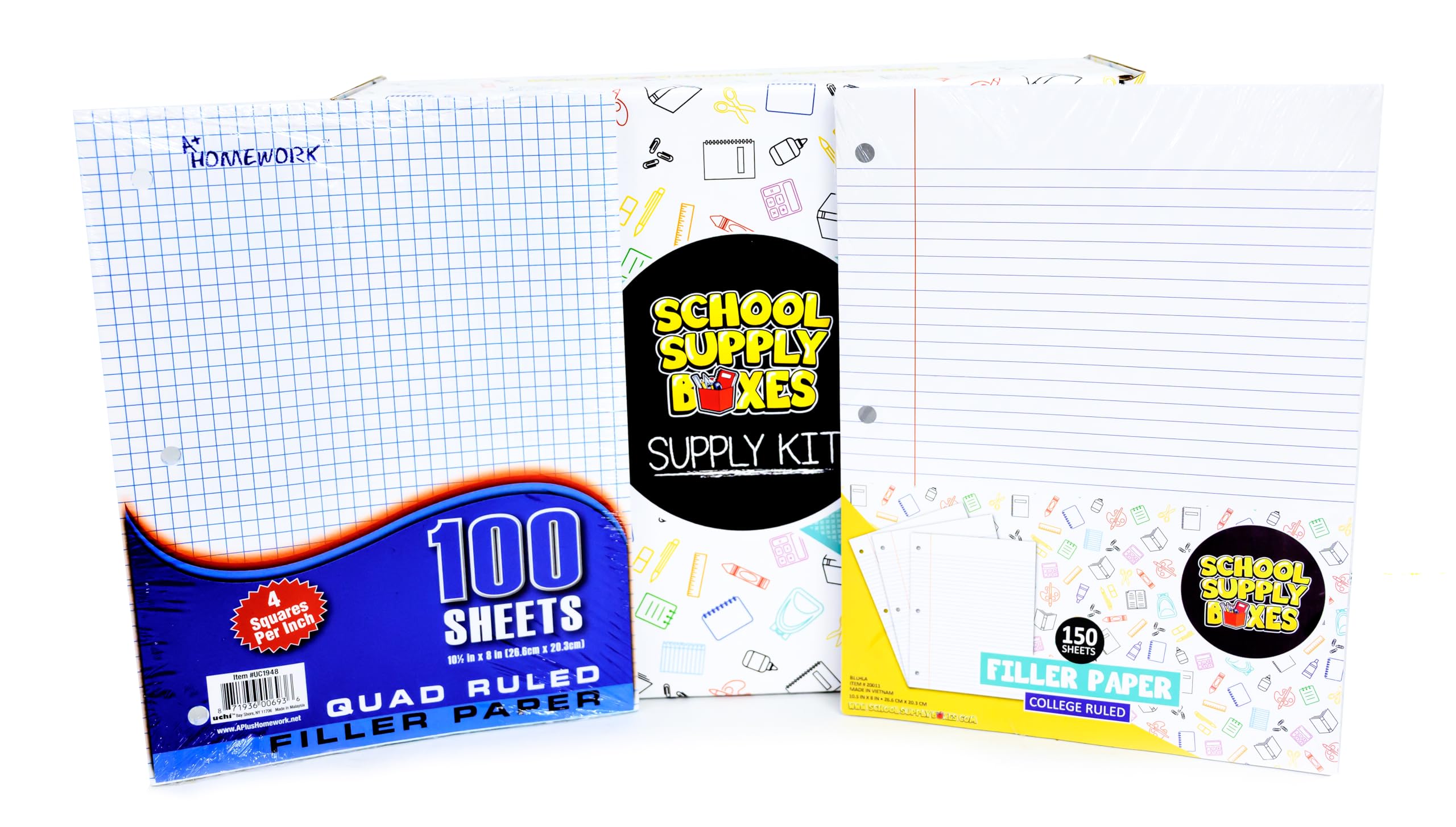 Math Essentials Back to School Bundle - 36 Piece Classroom Supply Kit with Pencils, Erasers & Rulers for Students, Teachers & Homeschooling | Perfect for School, Office & Homework Organization