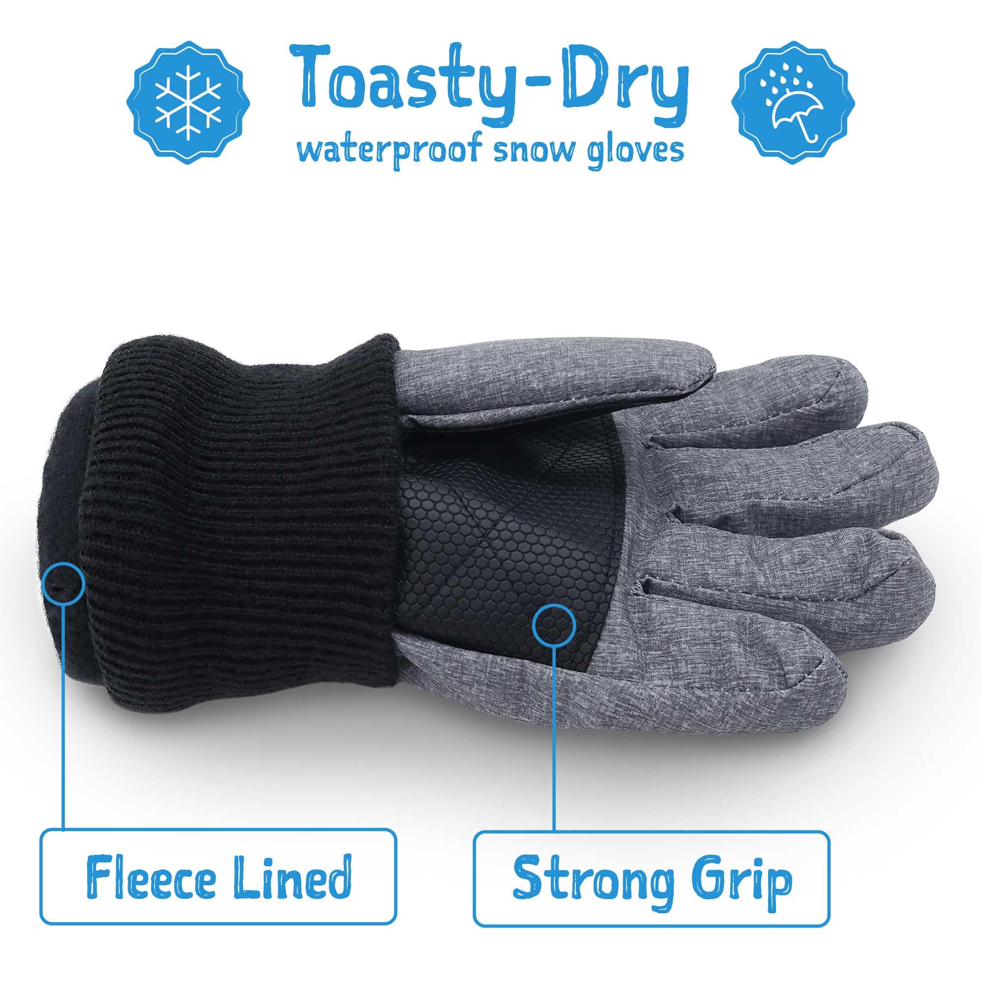 JAN & JUL Kids Waterproof Winter Gloves for Outdoor Play