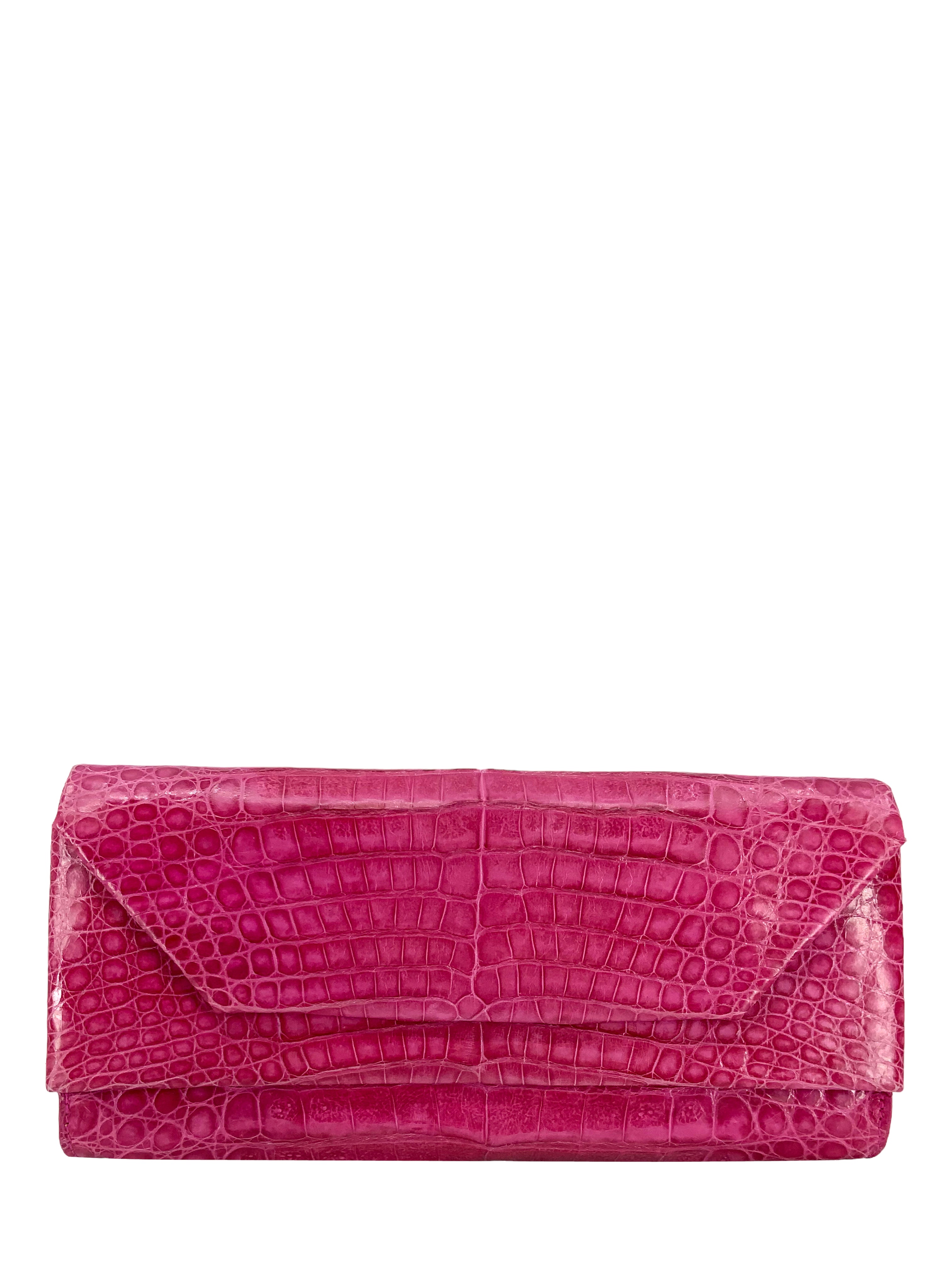 Nancy Gonzalez Genuine Crocodile Small Flap Clutch Bag - Luxury Women's Handbag for Evening Parties, Weddings & Special Occasions