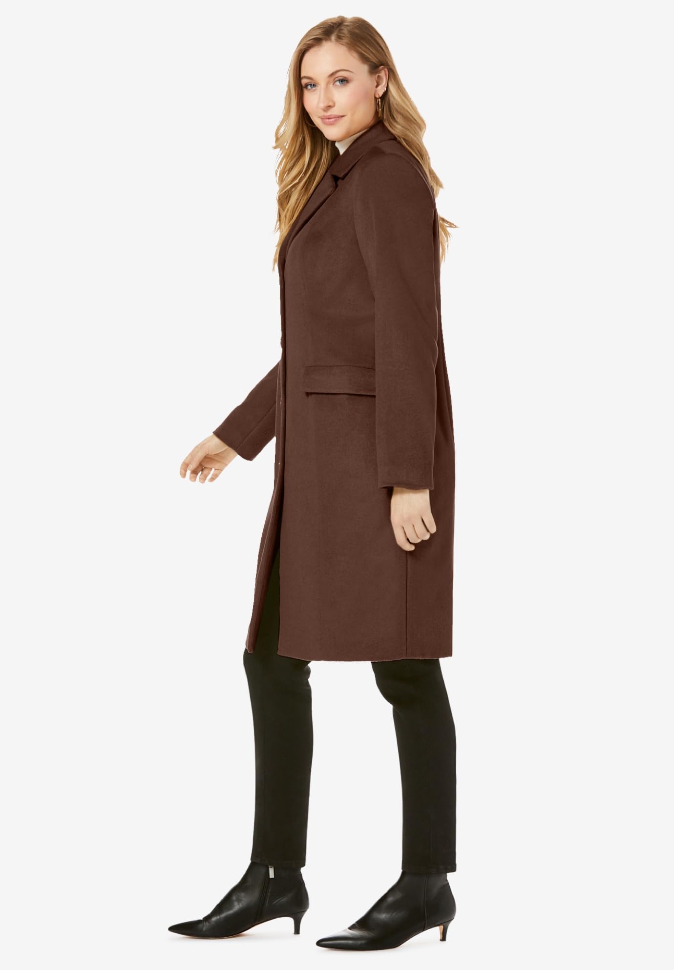 Jessica London Plus Size Wool Coat for Women - Office & Winter Wear