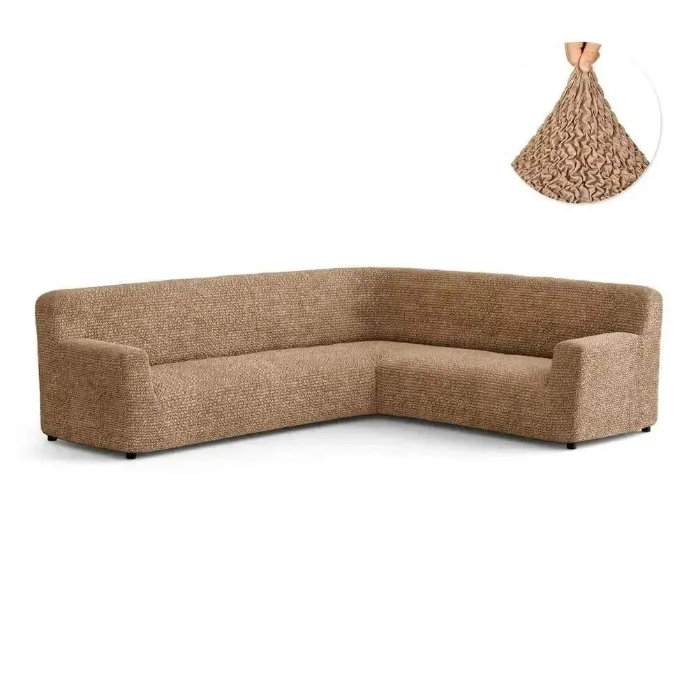 Corner Sofa Slipcover - Microfiber Stretchable Furniture Protector - Perfect for Living Room, Family Room & Home Decor