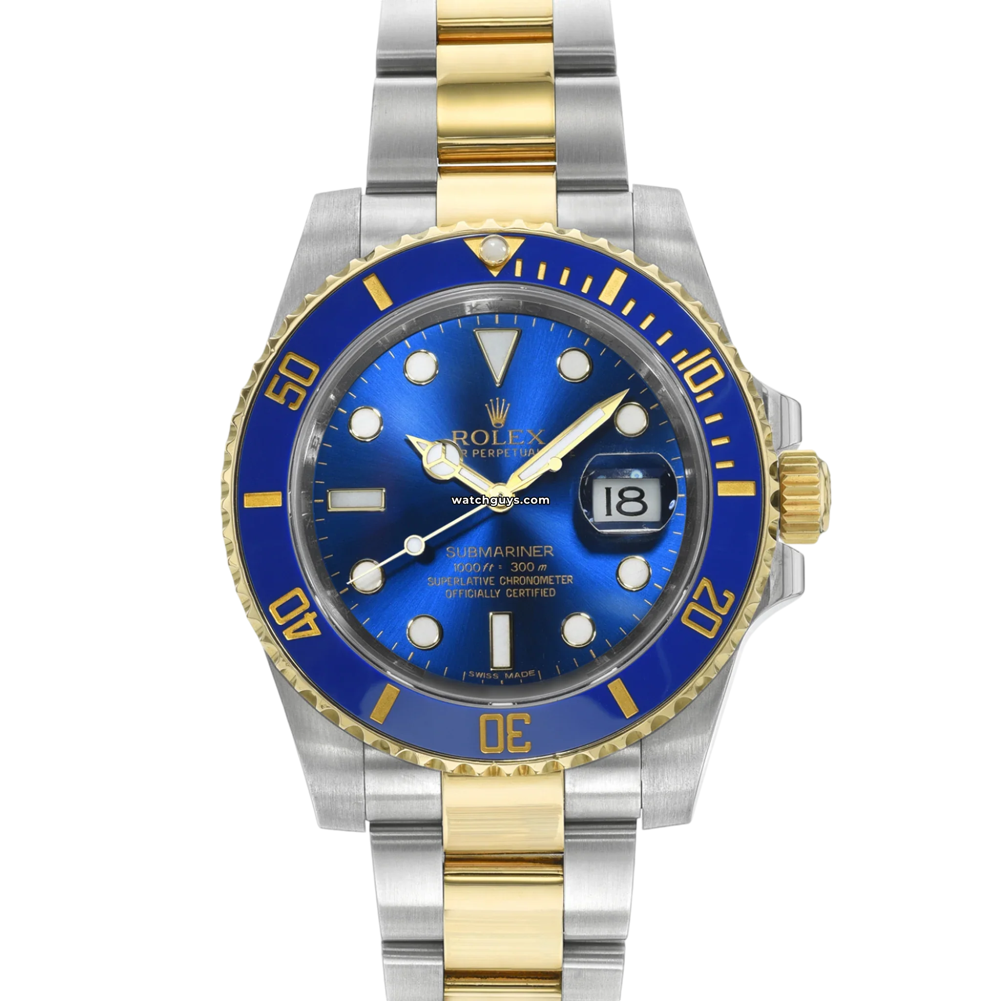 Rolex Submariner 116613LB Men's Luxury Dive Watch - Blue & Gold Stainless Steel - Professional Waterproof Wristwatch for Diving, Swimming & Formal Occasions