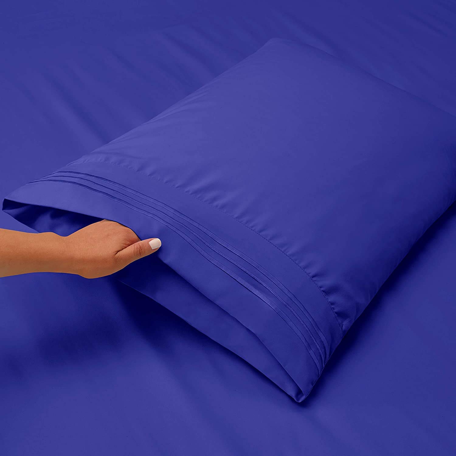 4Pcs 800 Thread Count 100% Soft Cotton Bed Sheet Set with Deep Pocket (Fits Mattress Up to 16