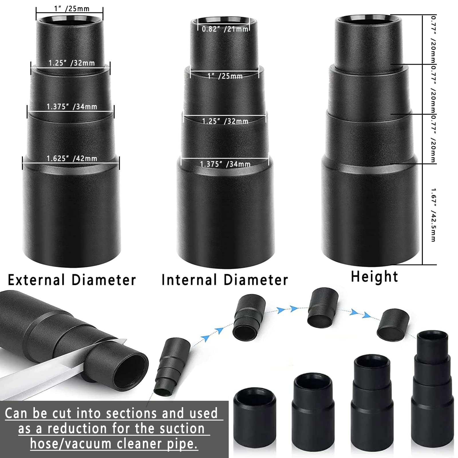Wet Dry Vacuum Attachment Kit - 1-1/4