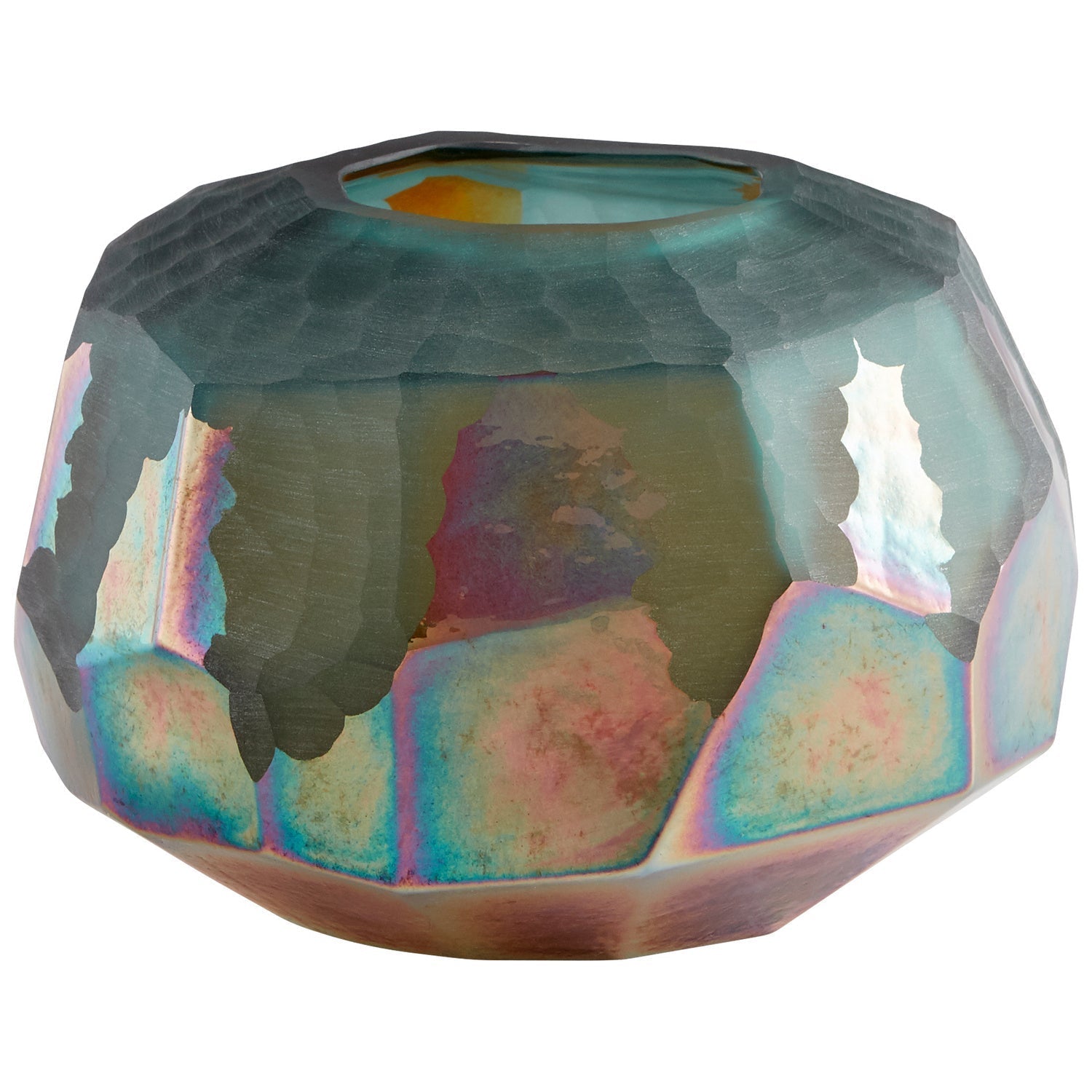 Cyan Design 11062 Roca Verde Vase - Elegant Green and Gold Ceramic Home Decor for Living Room, Dining Table & Wedding Centerpieces