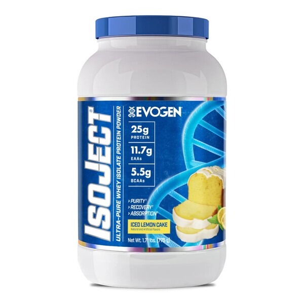 Evogen IsoJect Whey Protein Isolate Powder - 775g (1.7 lb) for Muscle Recovery & Growth - Post Workout, Breakfast & Meal Replacement - Unflavored Pure Protein Supplement for Athletes & Fitness Enthusiasts