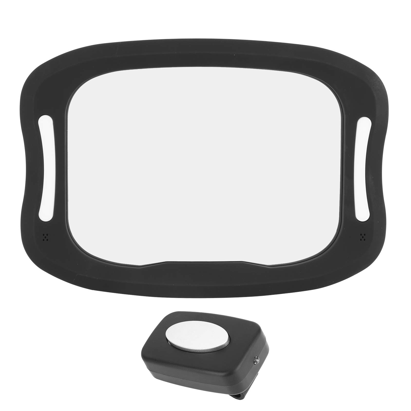 Aramox ABS & PC Baby Car Rearview Mirror with LED Light - Adjustable Wide Angle Backseat Mirror for Kids, Remote Control & Safe Viewing - Perfect for Family Road Trips & Safe Driving