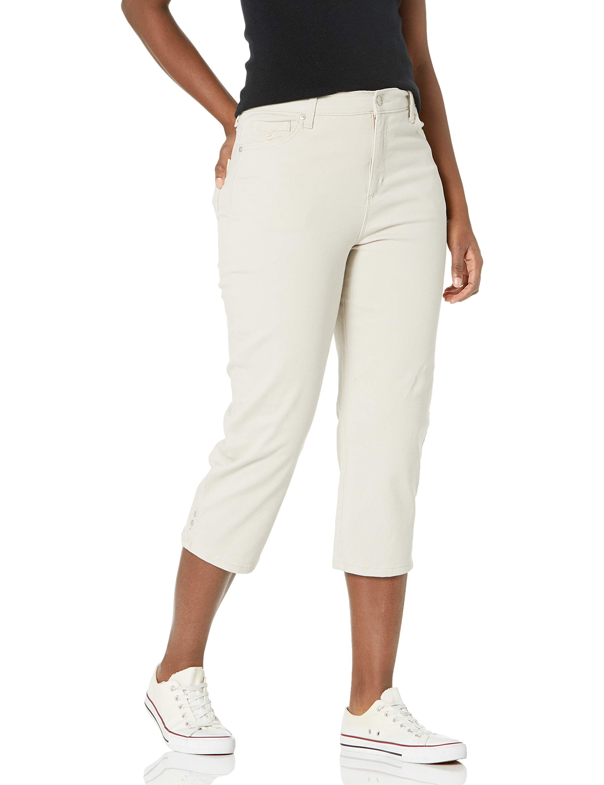 Gloria Vanderbilt Women's Amanda Capri Jean Petite - Comfortable Stretch Denim Shorts for Casual Wear, Summer Outfits & Beach Vacations