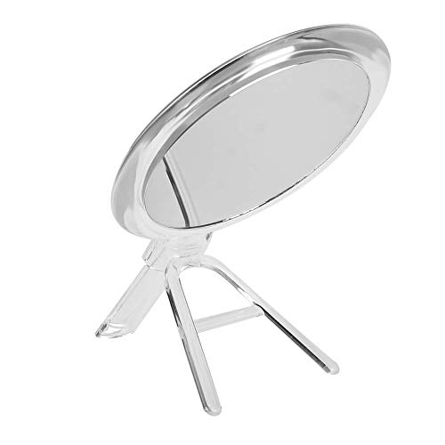**Acrylic Magnifying Cosmetic Mirror - Round Vanity Mirror for Makeup, Travel & Bathroom - Clear Transparent Design - Perfect for Home, Tabletop & Travel Use**