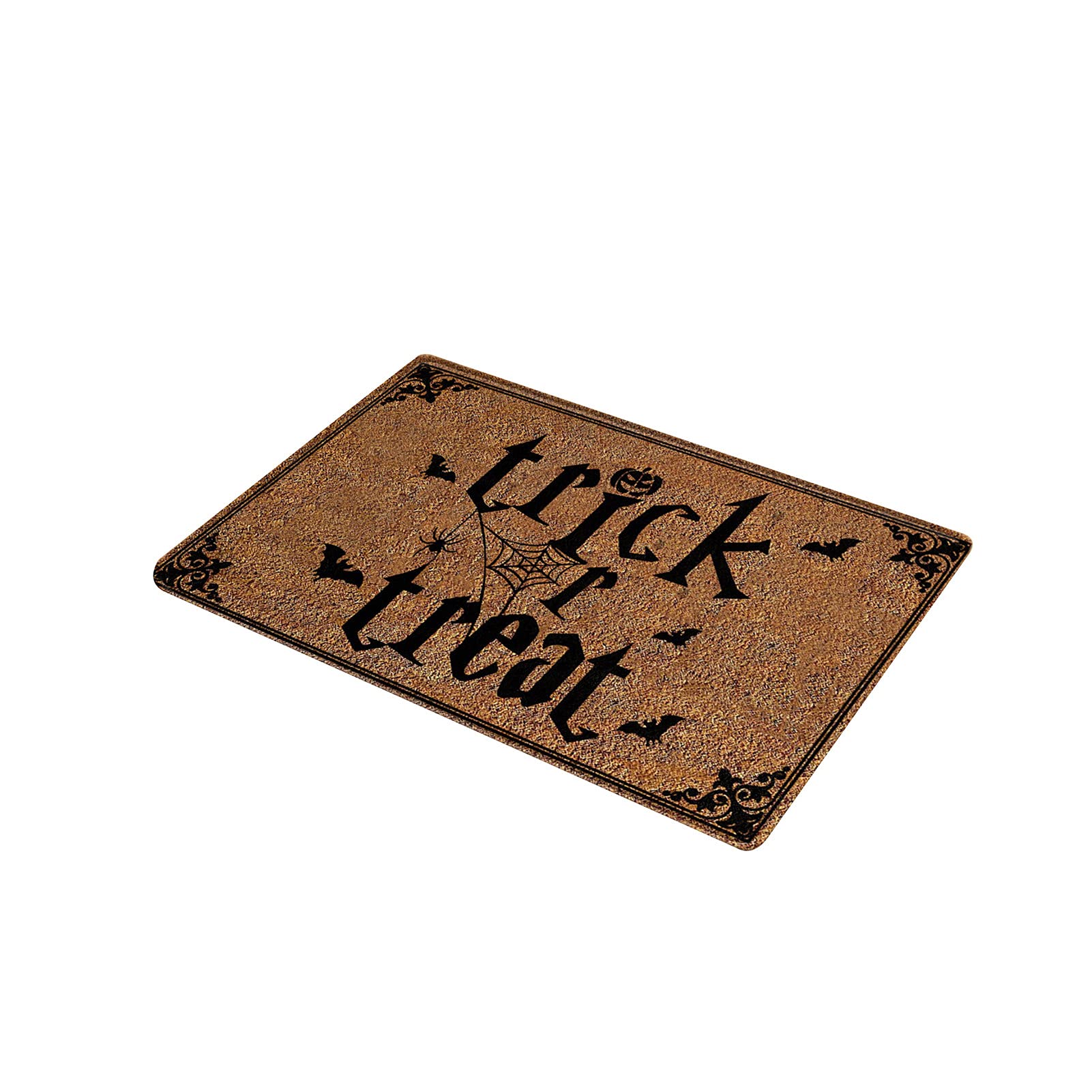 Halloween Themed Polyester Doormat - Non-Slip Decorative Floor Mat for Front Door, Bathroom & Washroom - Water Absorbent & Washable Indoor/Outdoor Use - Perfect for Halloween Decor & Home Entrance Protection