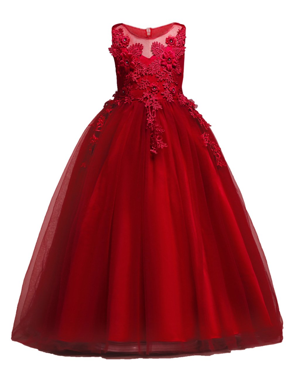 DOCHEER Girls Pageant Ball Gown - Elegant Flower Girl Dress for Kids Wedding, Party & Special Occasions | Perfect for Pageants, Weddings, Birthday Celebrations & Formal Events