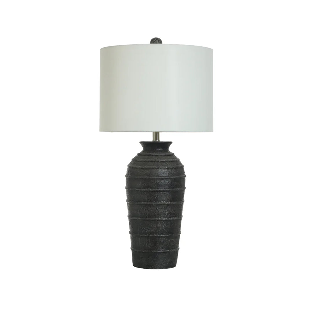 Modern Poly Resin Table Lamp - Stylish Home & Office Decor for Living Room, Bedroom, or Study Desk Lighting