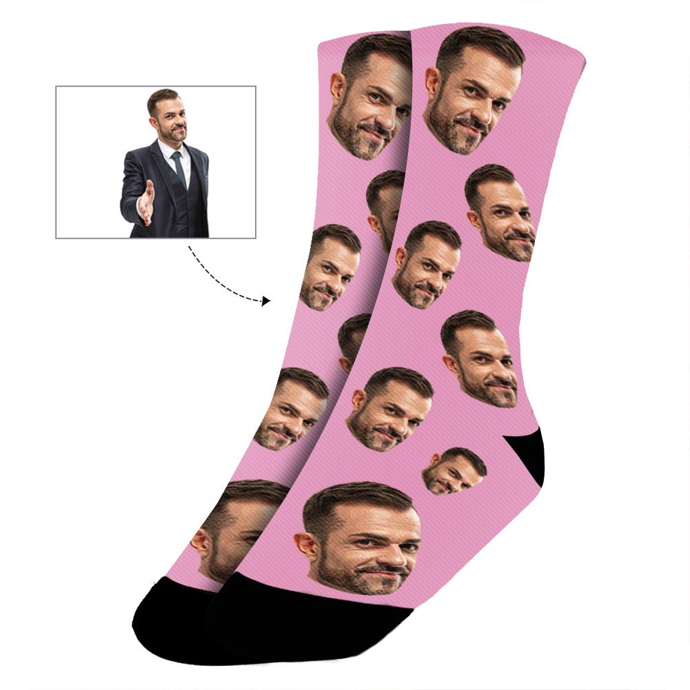 Custom Photo Socks with Your Face or Dog - Personalized Picture Socks for Men & Women - Great for Gifts, Couples, Pet Lovers & Special Occasions