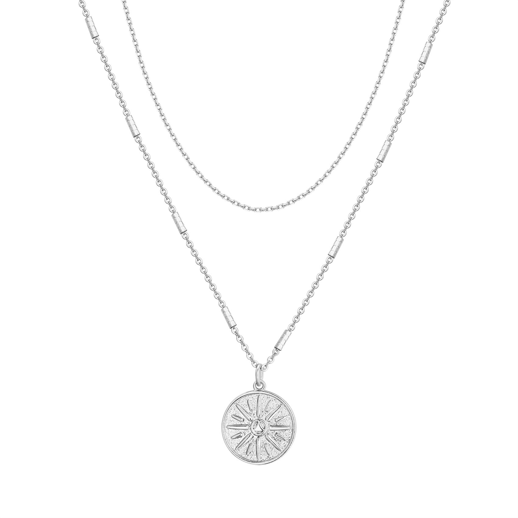 PAVOI 14K Gold Plated Layering Necklace Set | Minimalist Bar, Circle, Lotus & Dog Tag Pendants for Women | Elegant Everyday Jewelry for Office, Date Night & Special Occasions