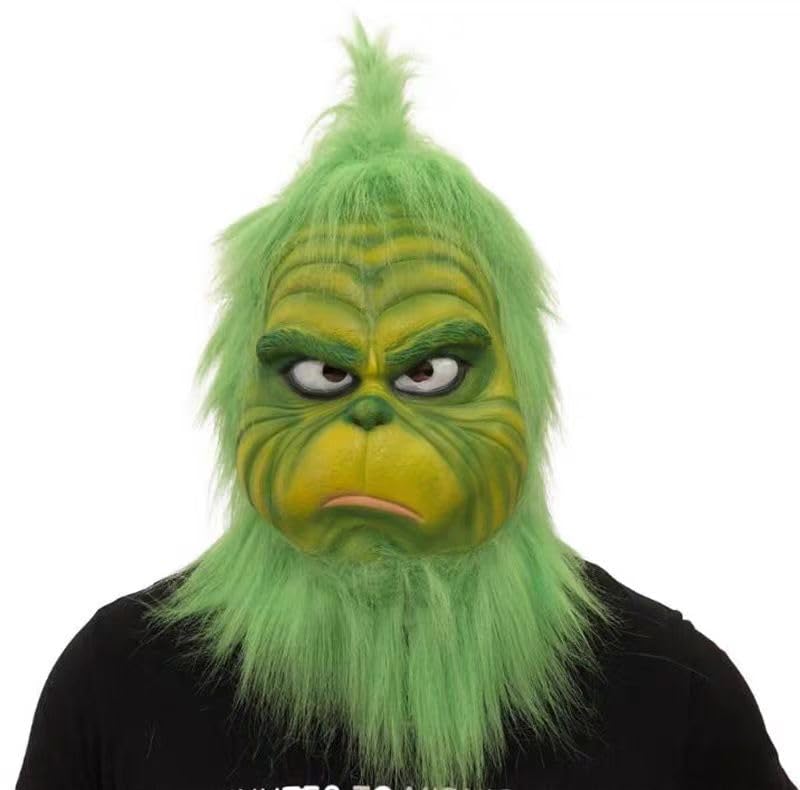 Beita Green Latex Cosplay Mask for Adults - Christmas Costume Accessory for Halloween, Cosplay Parties & Theatrical Performances