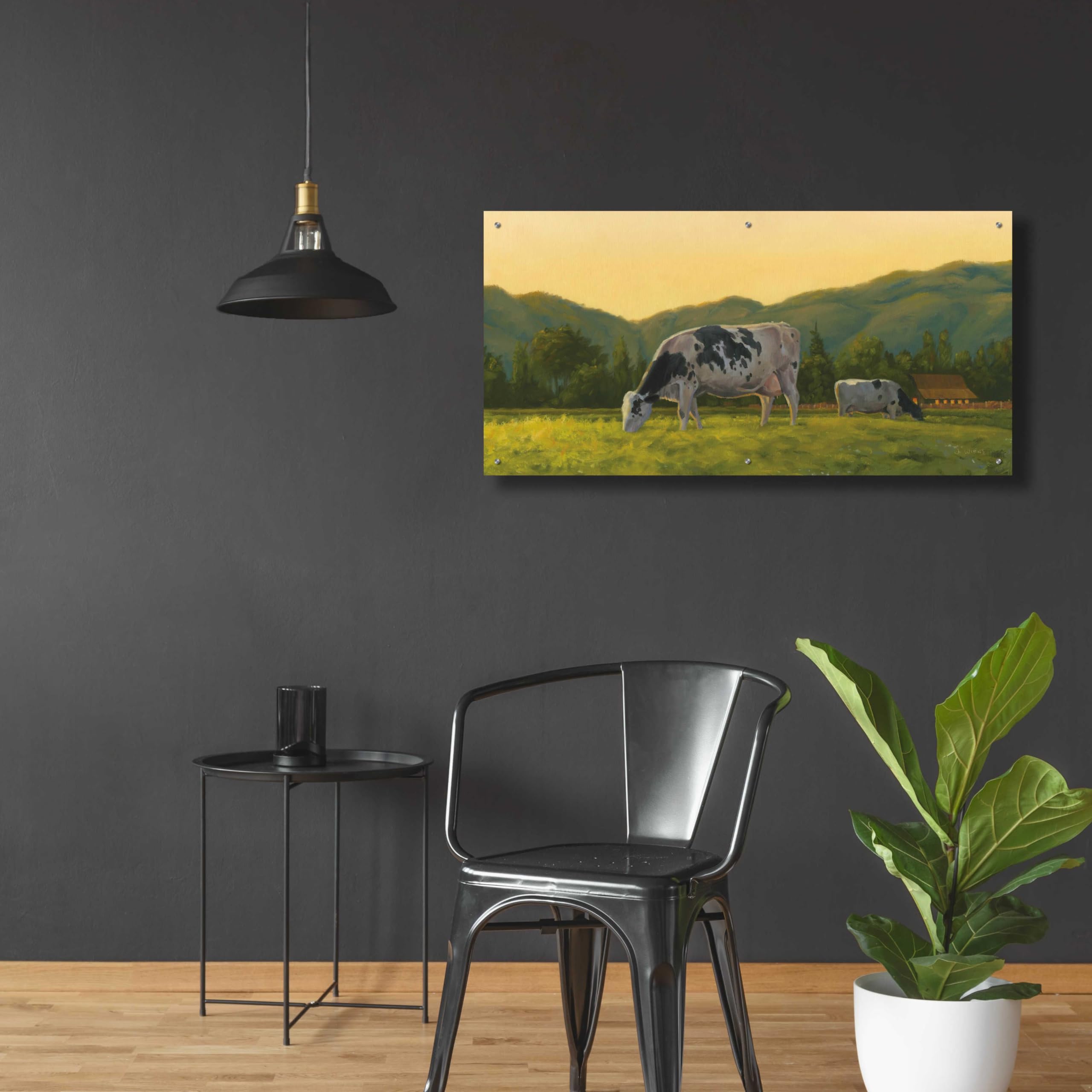 Farm Life III by James Wiens - 48x24 Inch Acrylic Glass Wall Art Painting - Modern Farmhouse Decor for Living Room, Bedroom & Office