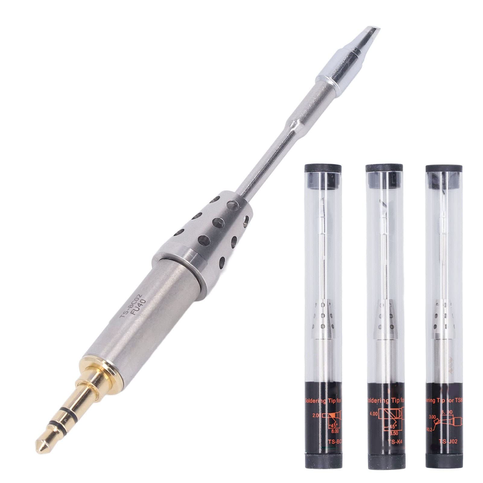 High-Performance Aluminum Alloy Electric Soldering Iron with Ceramic Heating Core - Mini Smart Soldering Iron Tip (TS-K4) for Electronics Repair, DIY Projects & Jewelry Making