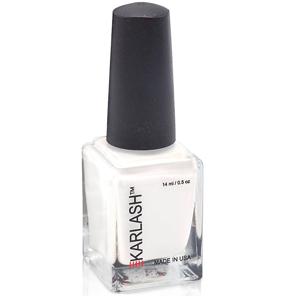Karlash White French Tips Nail Polish - 0.5oz Professional Nail Art Lacquer for Salon & Home Manicures - Perfect for Bridal, Party & Special Occasion Nails