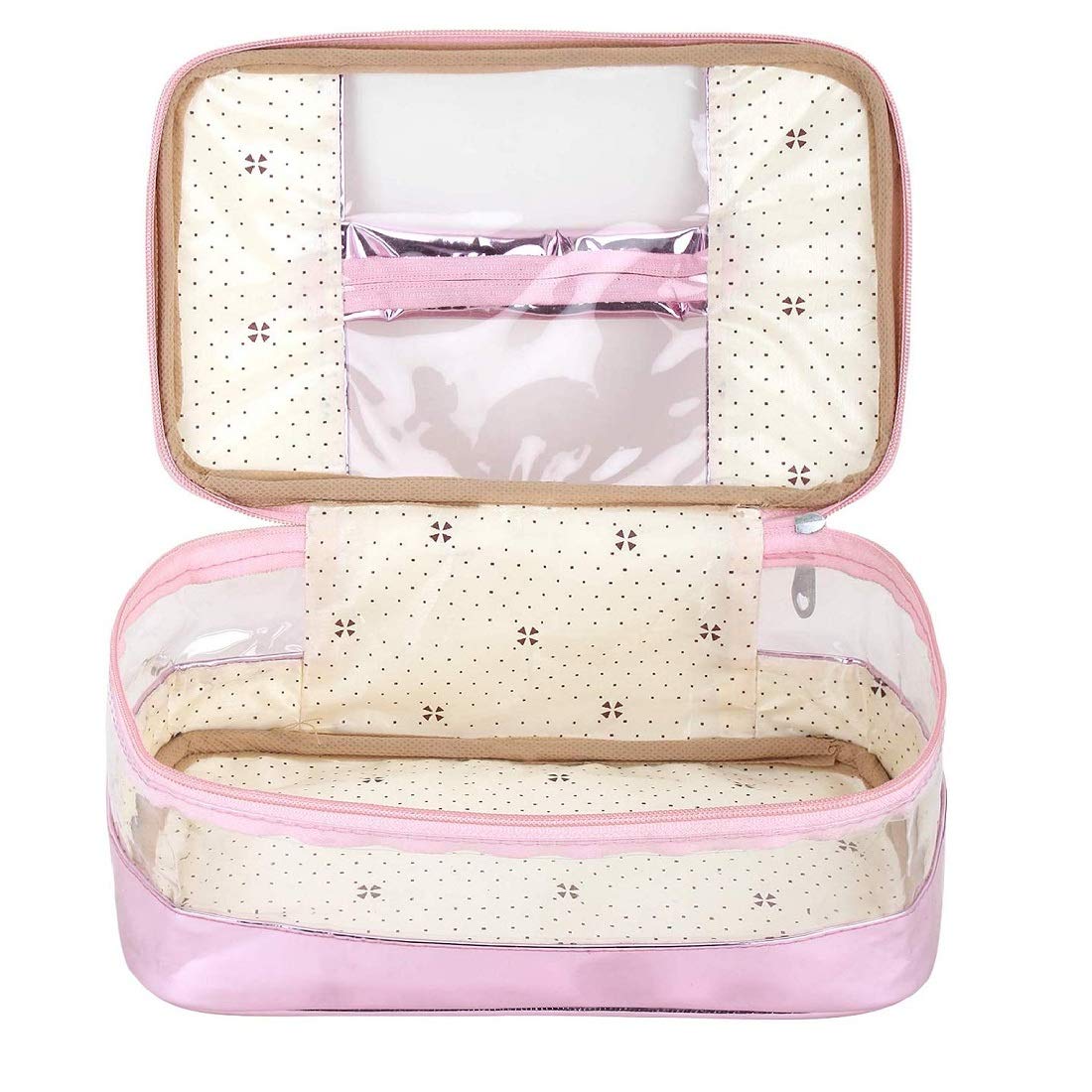 NA PURSE Women's Vanity Box Cosmetic Case - Pink Toiletry Bag for Girls & Ladies (CC005) | Perfect for Travel, Makeup Storage & Organizing Beauty Essentials