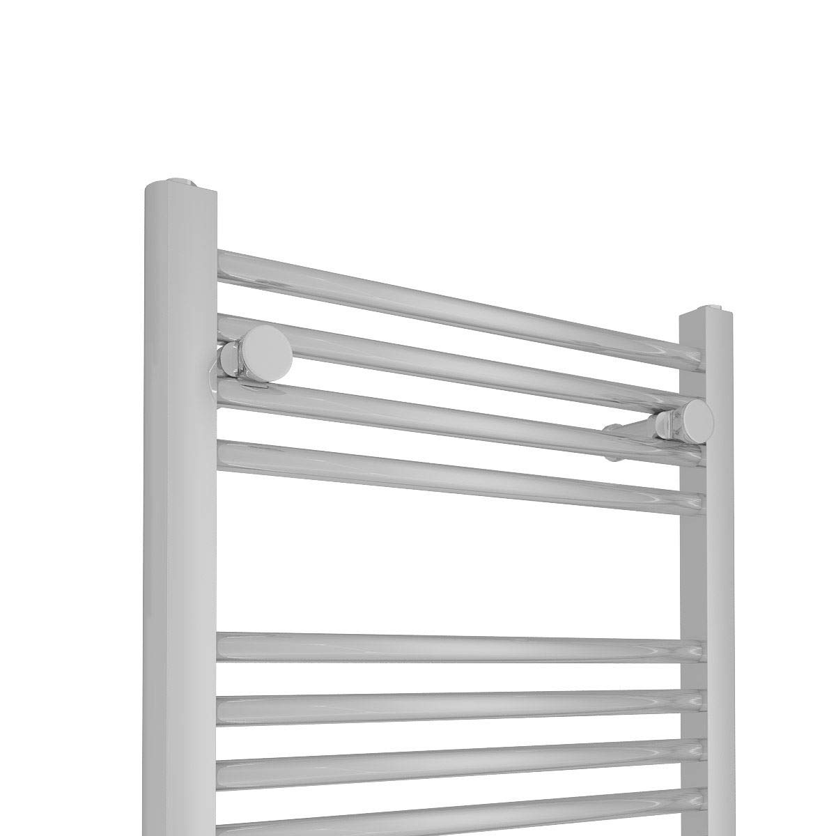 Warmehaus 800x500mm Electric Heated Towel Rail - Chrome Straight Thermostatic Bathroom Towel Radiator for Warm & Dry Towels - Perfect for Bathrooms, Spas & Luxury Homes