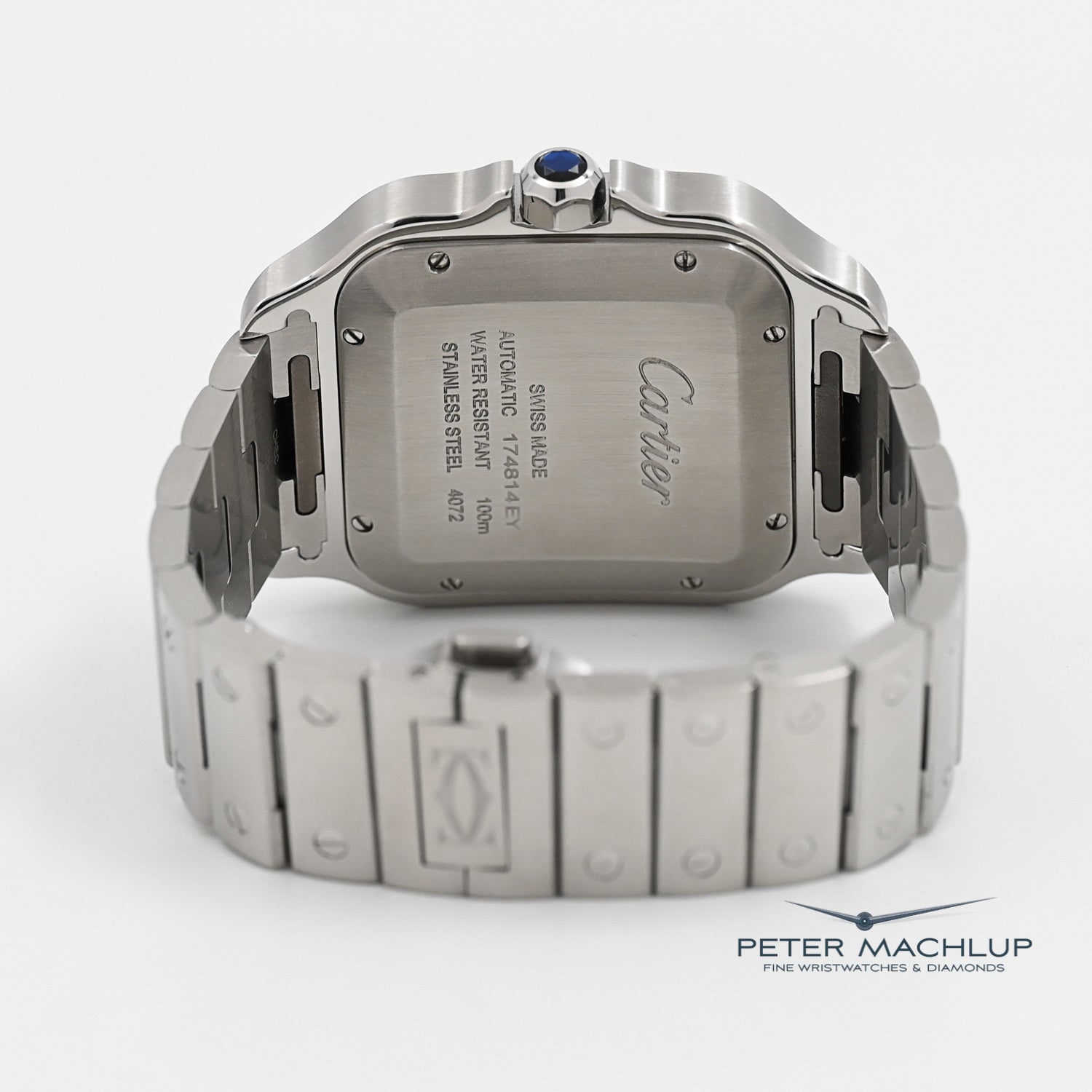 Cartier Santos LM Automatic Watch for Men - Luxury Stainless Steel Timepiece with Swiss Movement | Perfect for Business, Formal Events & Everyday Wear