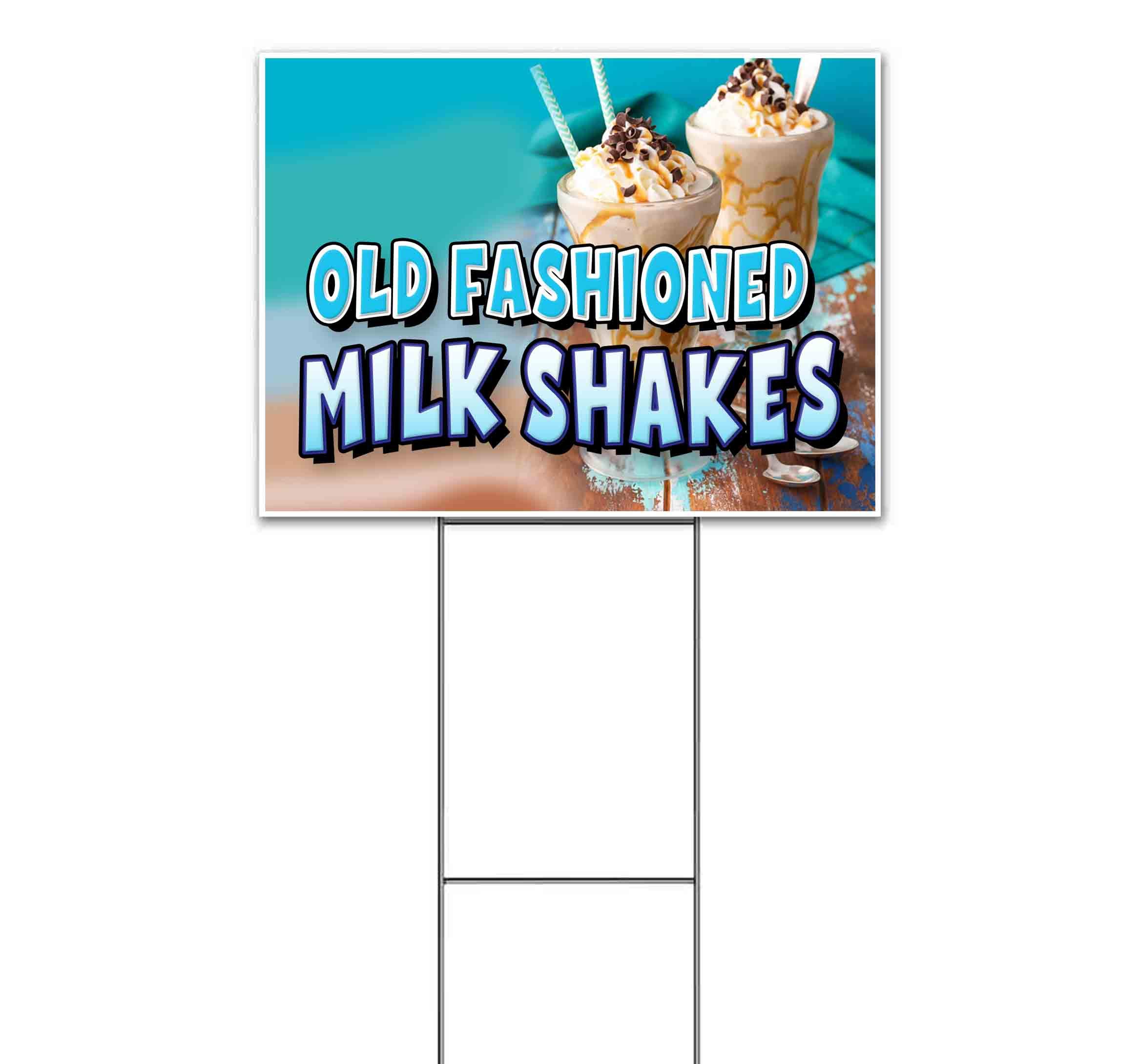 Vintage Style Milk Shake Yard Sign - 18