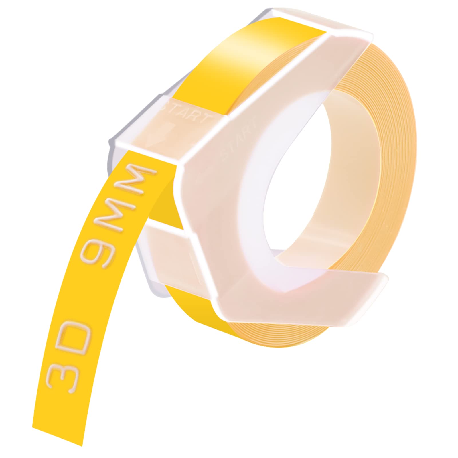 GREENCYCLE 3D Plastic Label Tape - 100 Rolls, 3/8