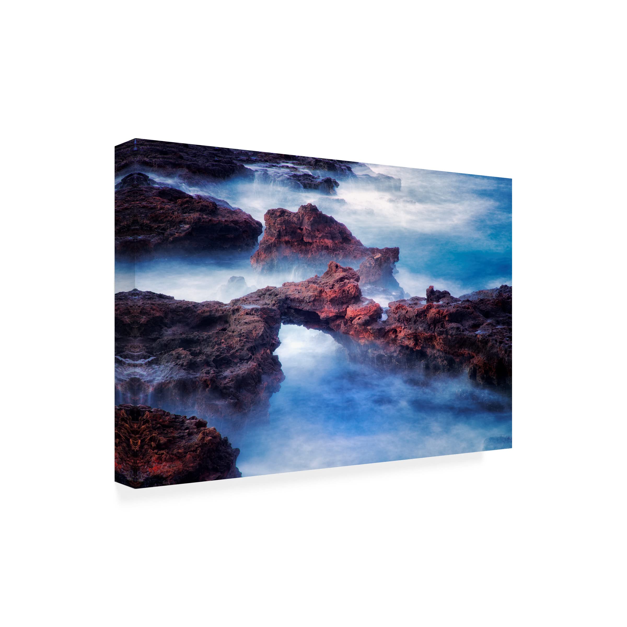 Dennis Frates 'Rocky Coastline 11' Canvas Wall Art Print - Stunning Ocean Landscape Painting for Living Room, Bedroom & Office Decor