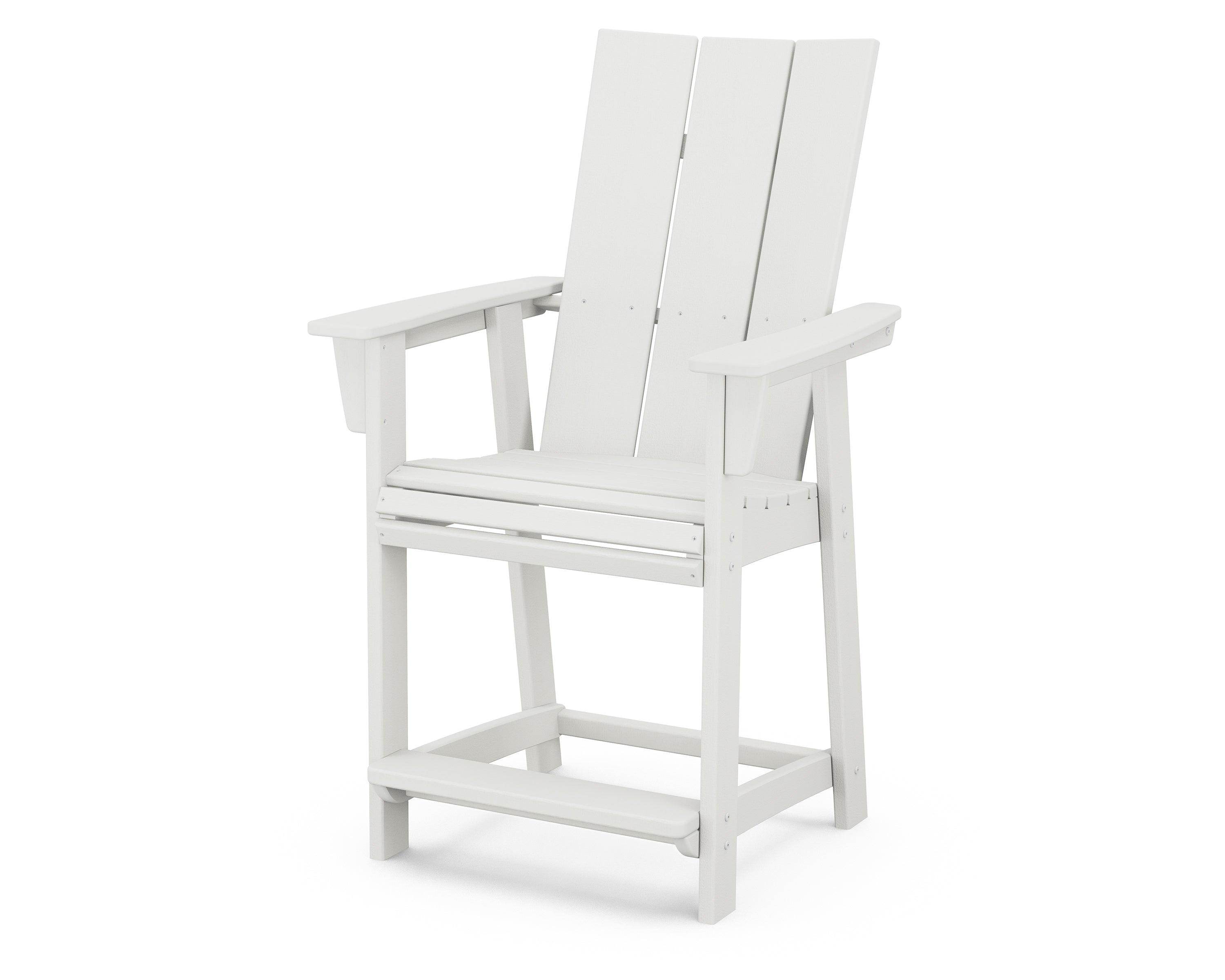 POLYWOOD Modern Curveback Adirondack Counter Height Chair - Outdoor Bar Stool for Patio, Deck, Poolside & Garden Use