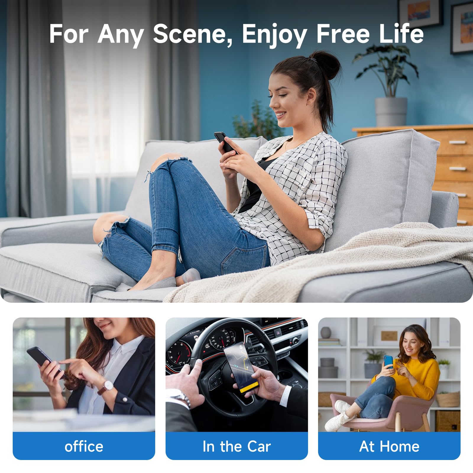 3-Pack MFi Certified iPhone Charger Cable & USB Wall Charger - Fast Charging & Data Sync for iPhone 14 Pro/13 Pro/12/12 Pro Max/11 Pro Max/XS Max/XR/X/8 - Perfect for Travel, Home & Office Use