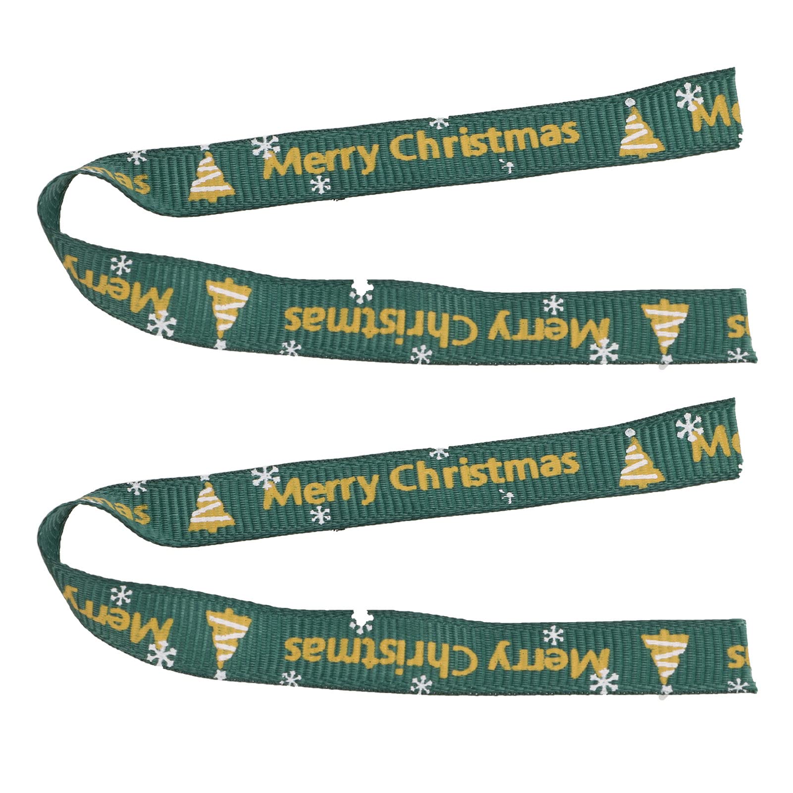 Christmas Satin Ribbon 2-Pack - 10 Yards Double-Sided Silk Ribbon for DIY Crafts, Gift Wrapping, Holiday Decorations | Perfect for Christmas Party Decor, Present Packaging & Seasonal Craft Projects