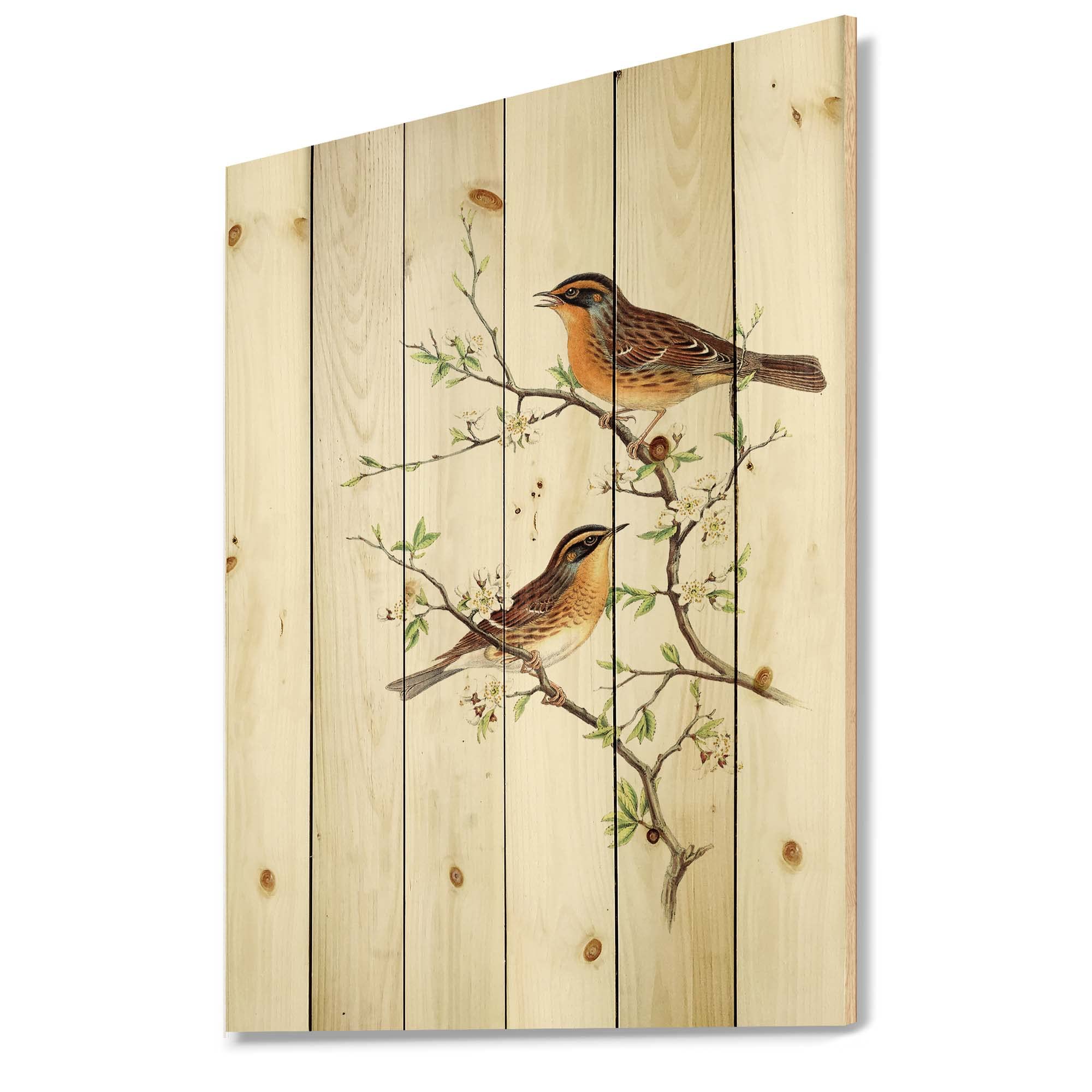 Vintage Farmhouse Wood Wall Decor - Large Animal Wall Art Panels Printed on Natural Pine Wood - Brown Wooden Wall Art for Living Room, Bedroom, or Office Decoration