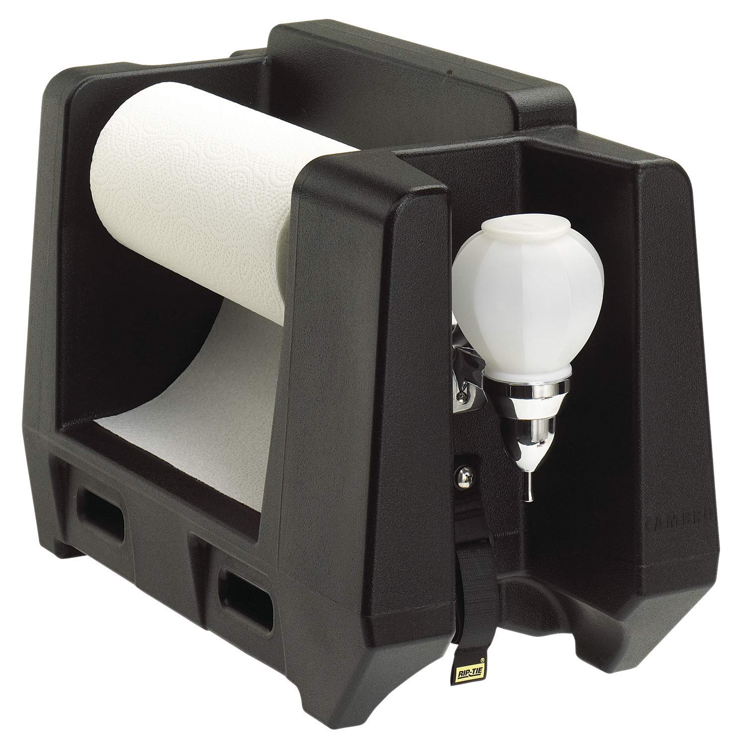 Cambro HWAPR110 Black Handwash Accessory with Paper Towel Roll Dispenser - Commercial Kitchen, Restaurant, Food Service Hygiene Station (Case of 1)