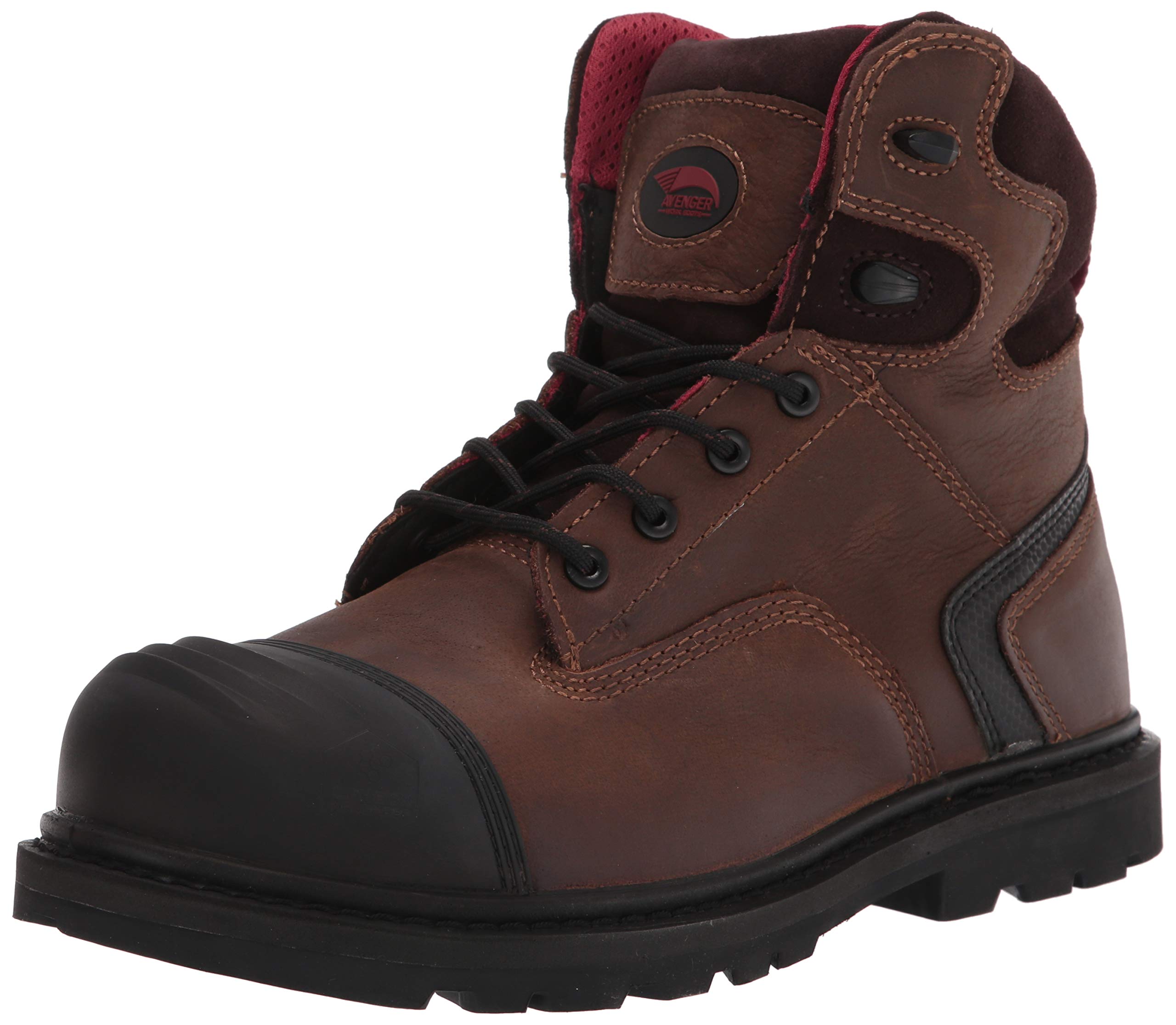 Avenger Men's A7542 Industrial Work Shoes - Steel Toe, Slip Resistant, Comfortable for Construction, Warehouse & Safety Work