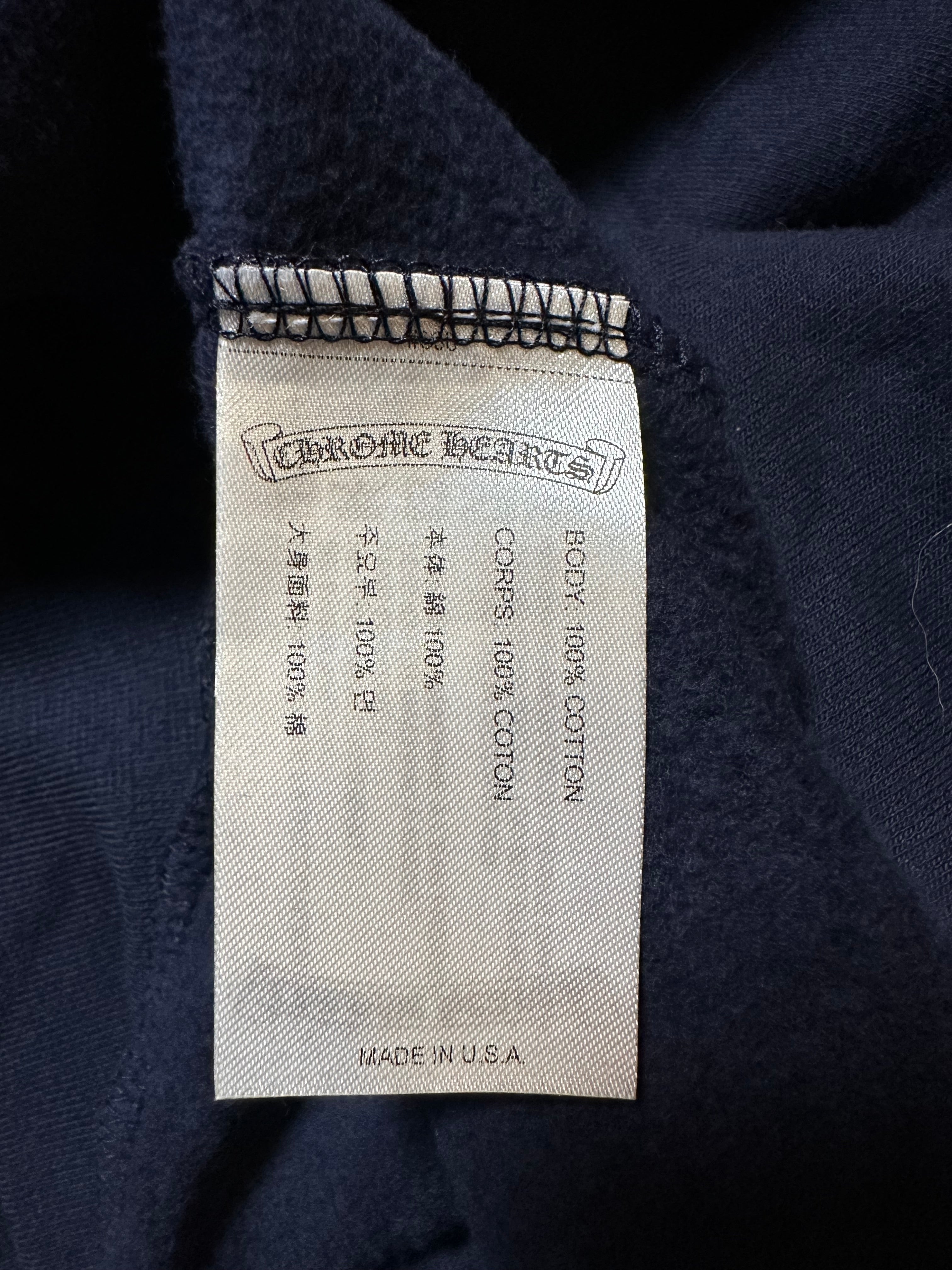 Chrome Hearts Navy & Yellow Script Logo Hoodie - Stylish Unisex Pullover for Casual Wear & Street Fashion