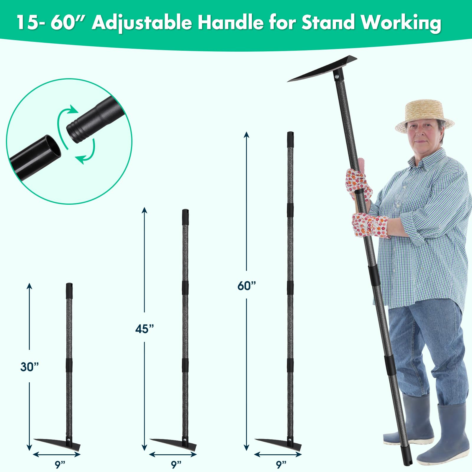 Sharp Triangle Garden Hoe - 60