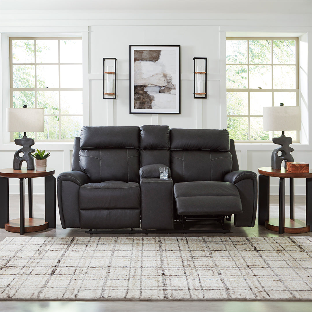 Montacute Reclining Loveseat with Console - Modern Comfort for Small Spaces, Living Room, Home Theater & Apartment Relaxation