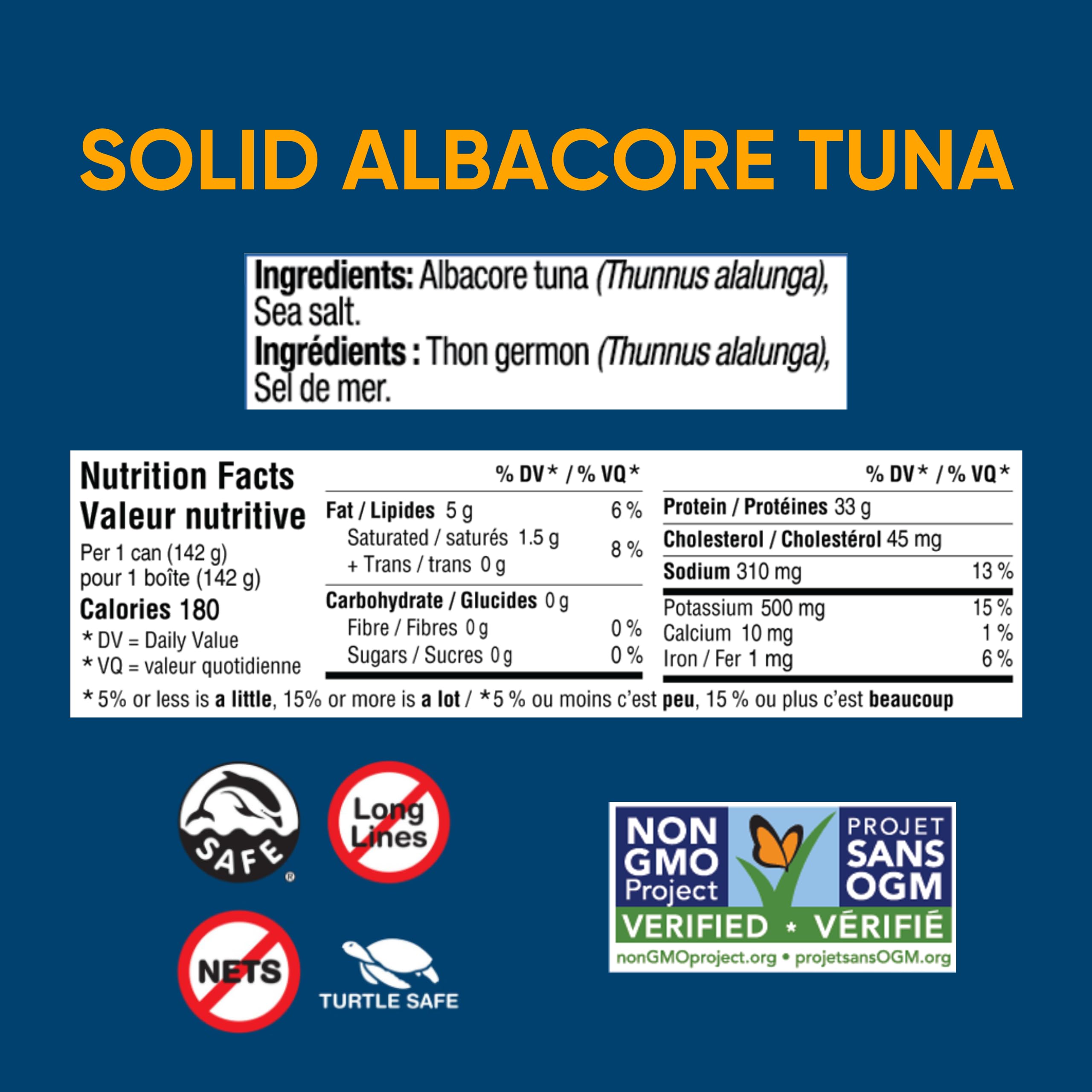 Wild Planet Wild Albacore Tuna in Cans | Sustainably Pole & Line Caught | Non-GMO, Kosher Certified | 5 oz (142g) | Perfect for Salads, Sandwiches & Healthy Meals