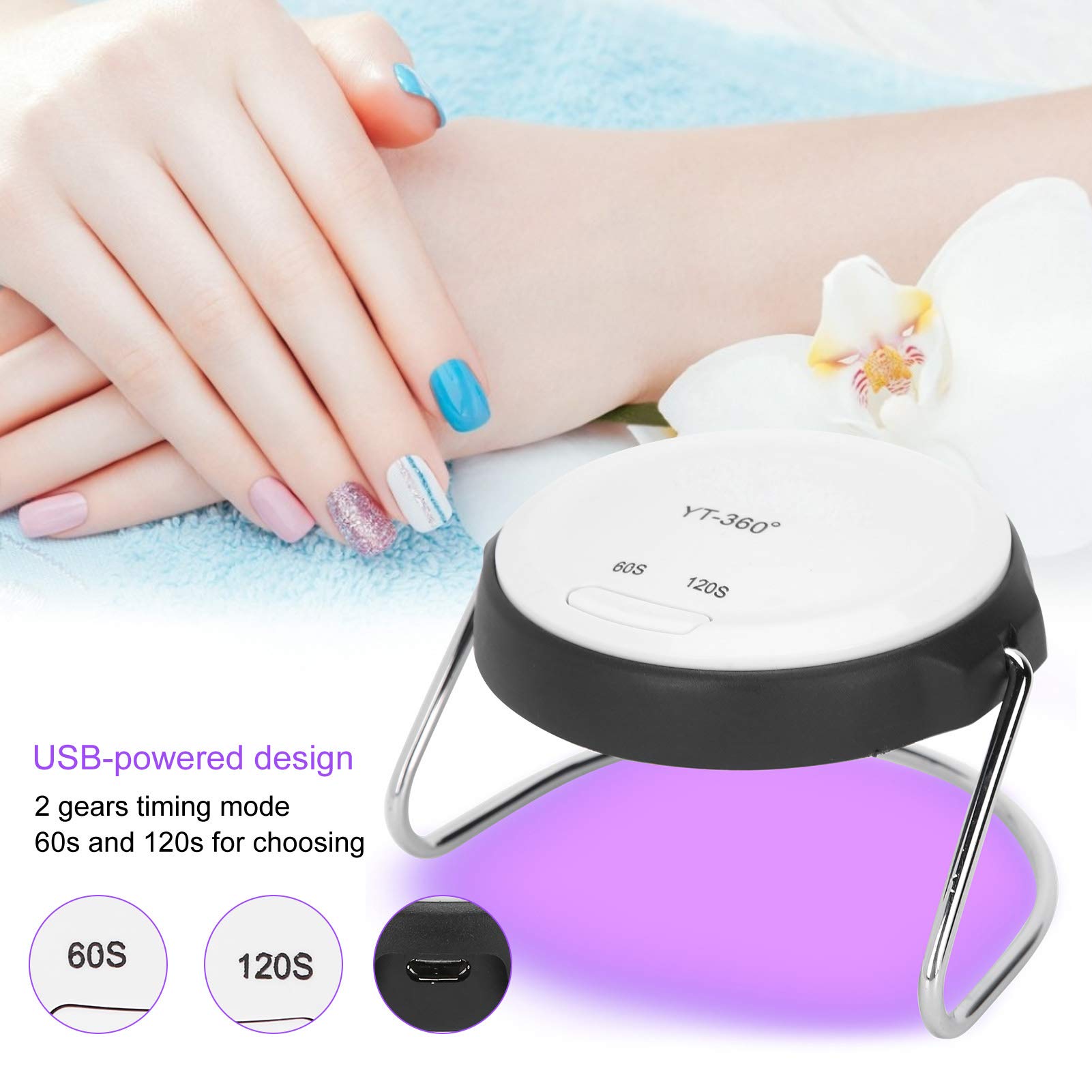 18W LED UV Nail Dryer - Portable Gel Polish Curing Lamp for Home & Salon Use | Fast Drying Nail Art Machine for Manicure & Pedicure | Perfect for DIY Nails and Professional Nail Technicians