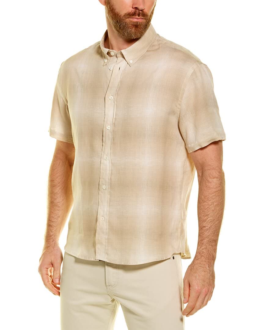 Billy Reid Men's Short Sleeve Murphy Shirt - Casual Button Down Shirt for Summer, Office & Outdoor Activities | Lightweight Cotton Comfort Fit