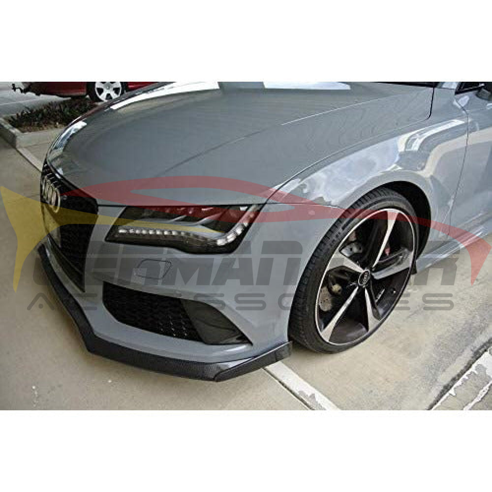 2012-2015 Audi RS7 Carbon Fiber Front Bumper Lip Spoiler - C7 RS7 Style Body Kit Upgrade for Enhanced Aerodynamics & Sporty Look | Perfect for Car Enthusiasts & Performance Tuning
