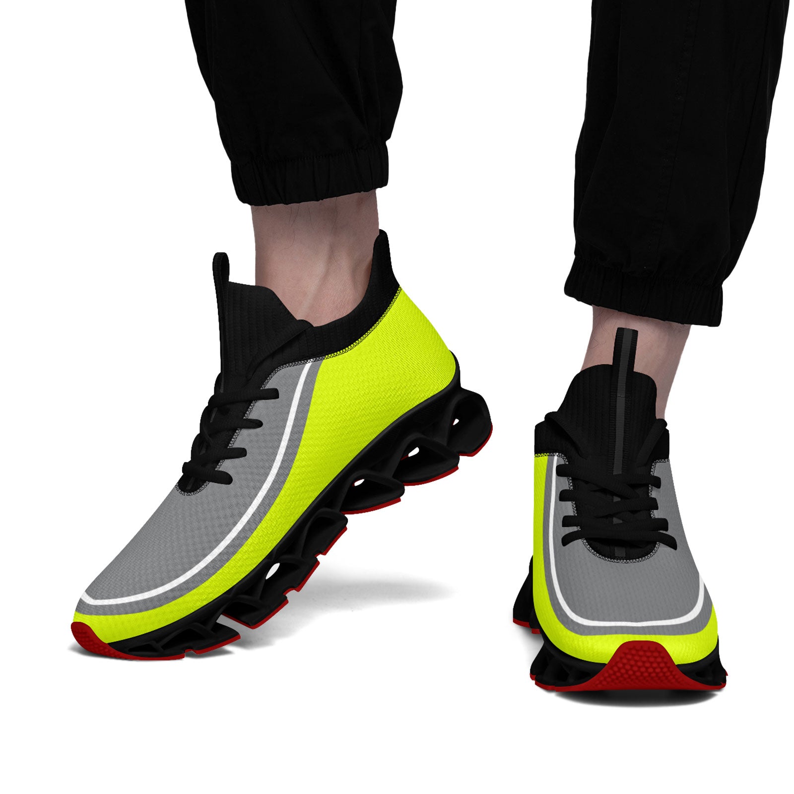 Custom Green & Gray Maxsoul Personalized Sneakers - Breathable Comfort Shoes for Men & Women (FN030XD D020388) - Perfect for Running, Gym Workouts & Casual Wear