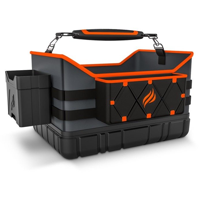 Non-Slip Griddle Tool Caddy Organizer - Heavy Duty Stainless Steel BBQ Grill Accessories for Outdoor Cooking, Camping & Backyard Parties