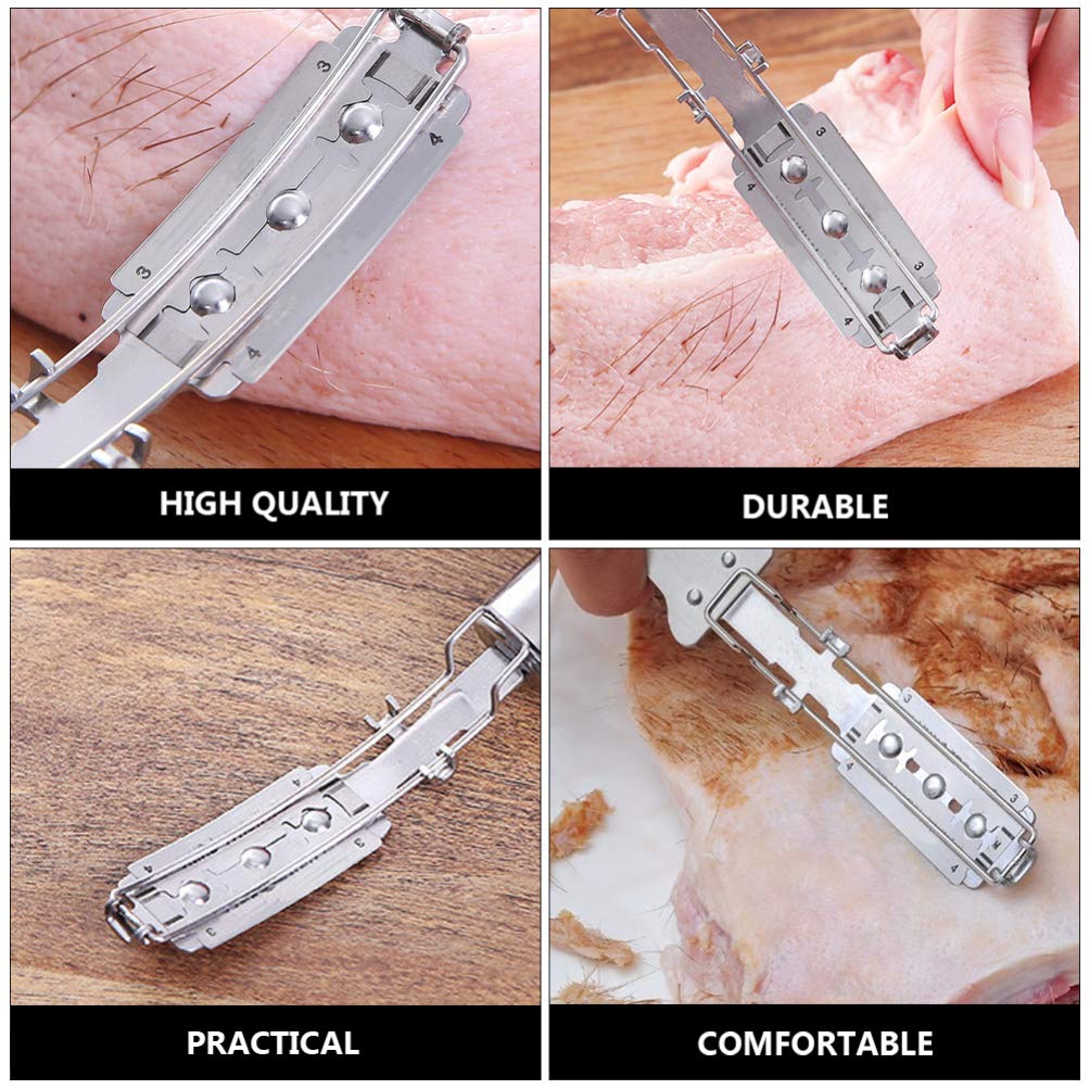 DOITOOL Pig Hair Scraper - Professional Kitchen Meat & Pork Hair Remover Tool, Food Processing Hair Shaver Gadget for Home Chefs (Blade Not Included) | Perfect for BBQ Prep, Charcuterie & Home Butchering