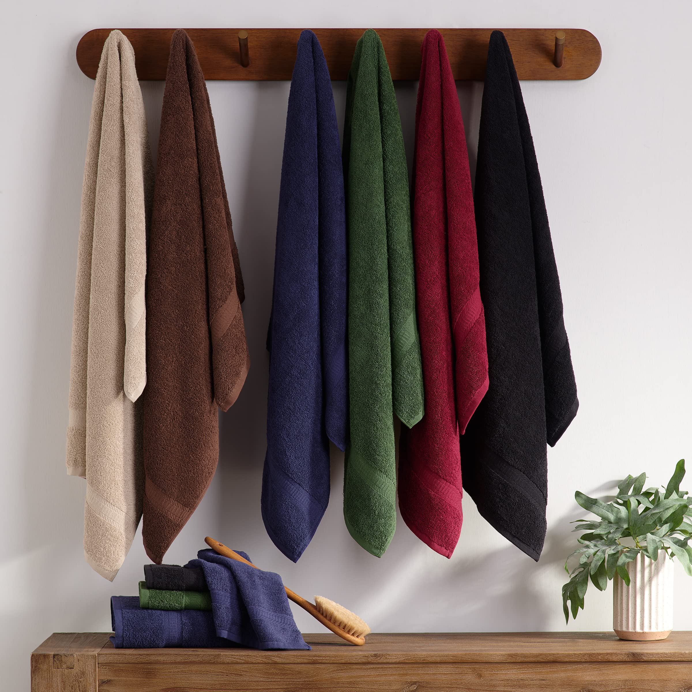 **Arkwright 300-Pack True Color Solid Washcloths - 100% Cotton Soft Bulk Washcloths for Face & Body - 12x12 Inches, 475 GSM, Quick Dry & Absorbent - Ideal for Bath, Spa, Gym & Travel**