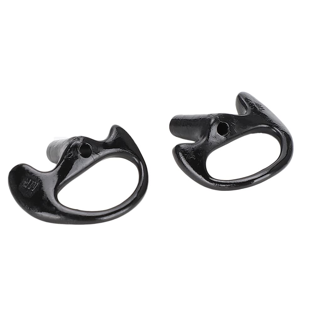 Dioche Radio Earpiece - Comfortable Black Silica Gel Ear Mold Replacement for Most Coil Tube Audio Kits (Small, Both Ears) | Perfect for Security Guards, Event Staff, and Professional Communication Scenarios